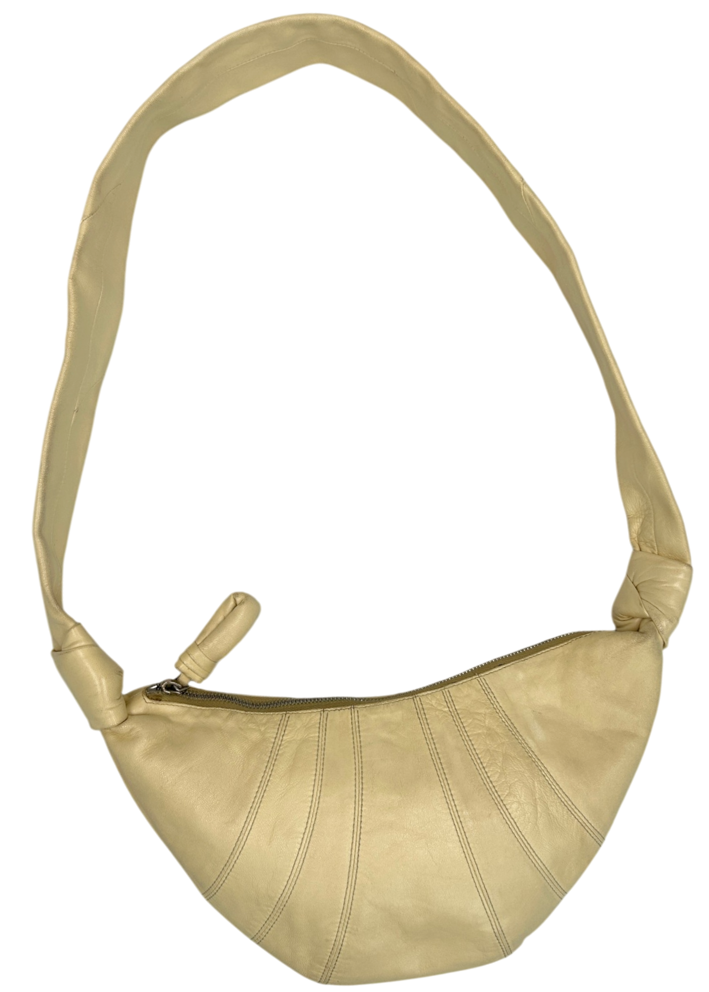 LEMAIRE (AS IS) 'Croissant' Butter Yellow Leather Shoulder Bag