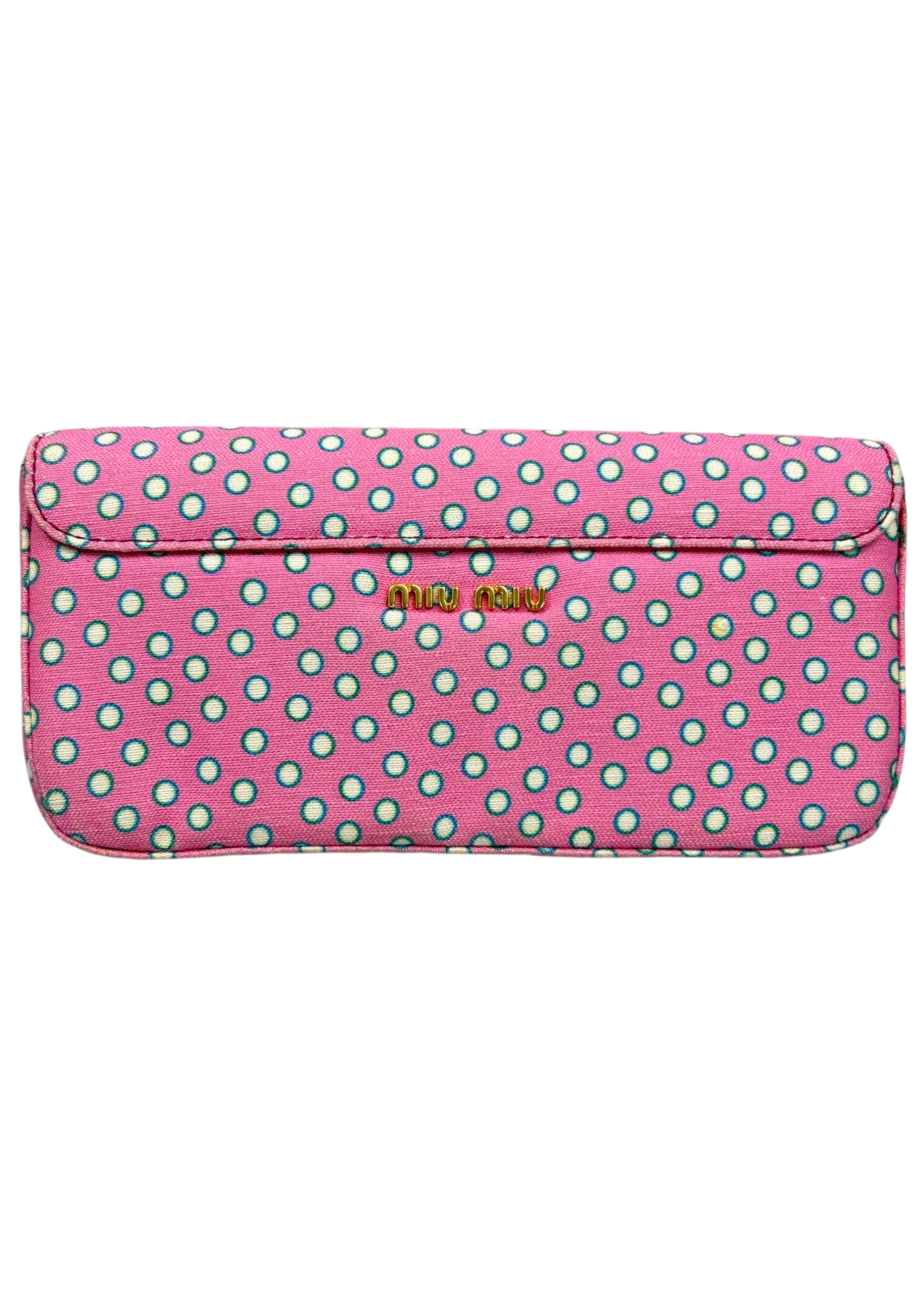 MIU MIU (AS IS) Polkadot Bow Clutch