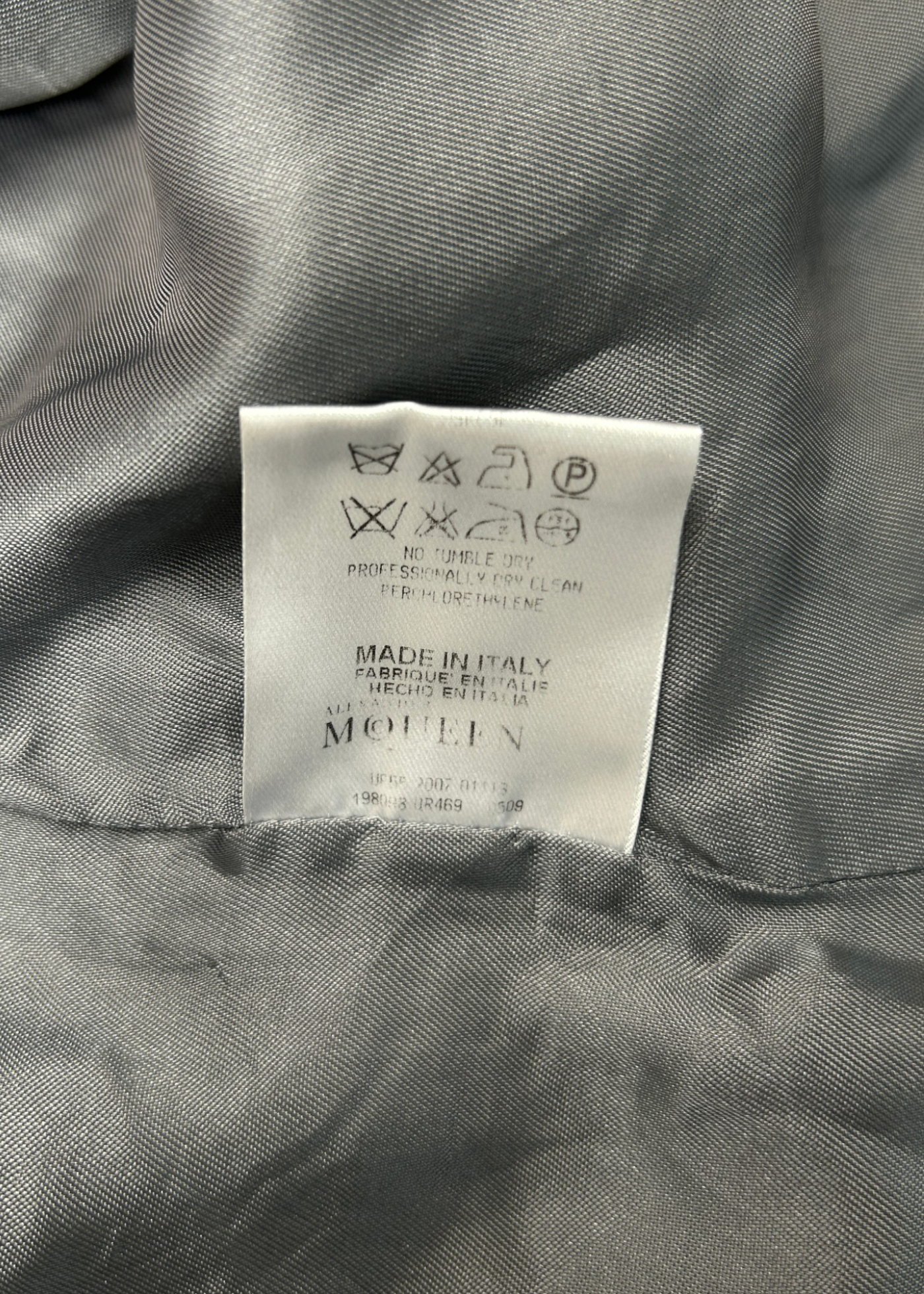 ALEXANDER MCQUEEN (AS IS) 2007 Grey Wool/Mohair Tailored Vest