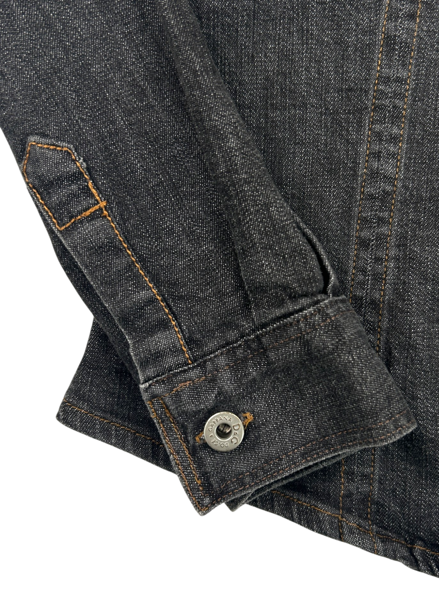 DOLCE & GABBANA (AS IS) Vintage Grey Denim Fitted Shirt