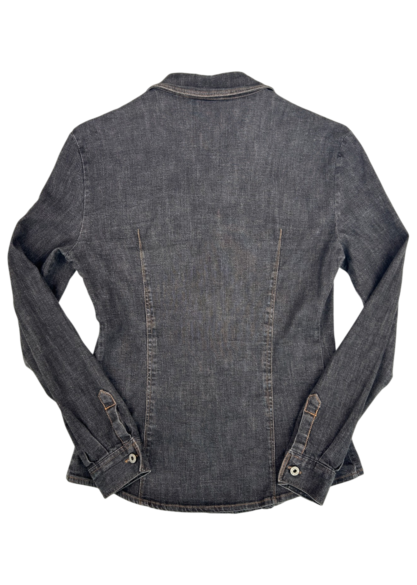 DOLCE & GABBANA (AS IS) Vintage Grey Denim Fitted Shirt