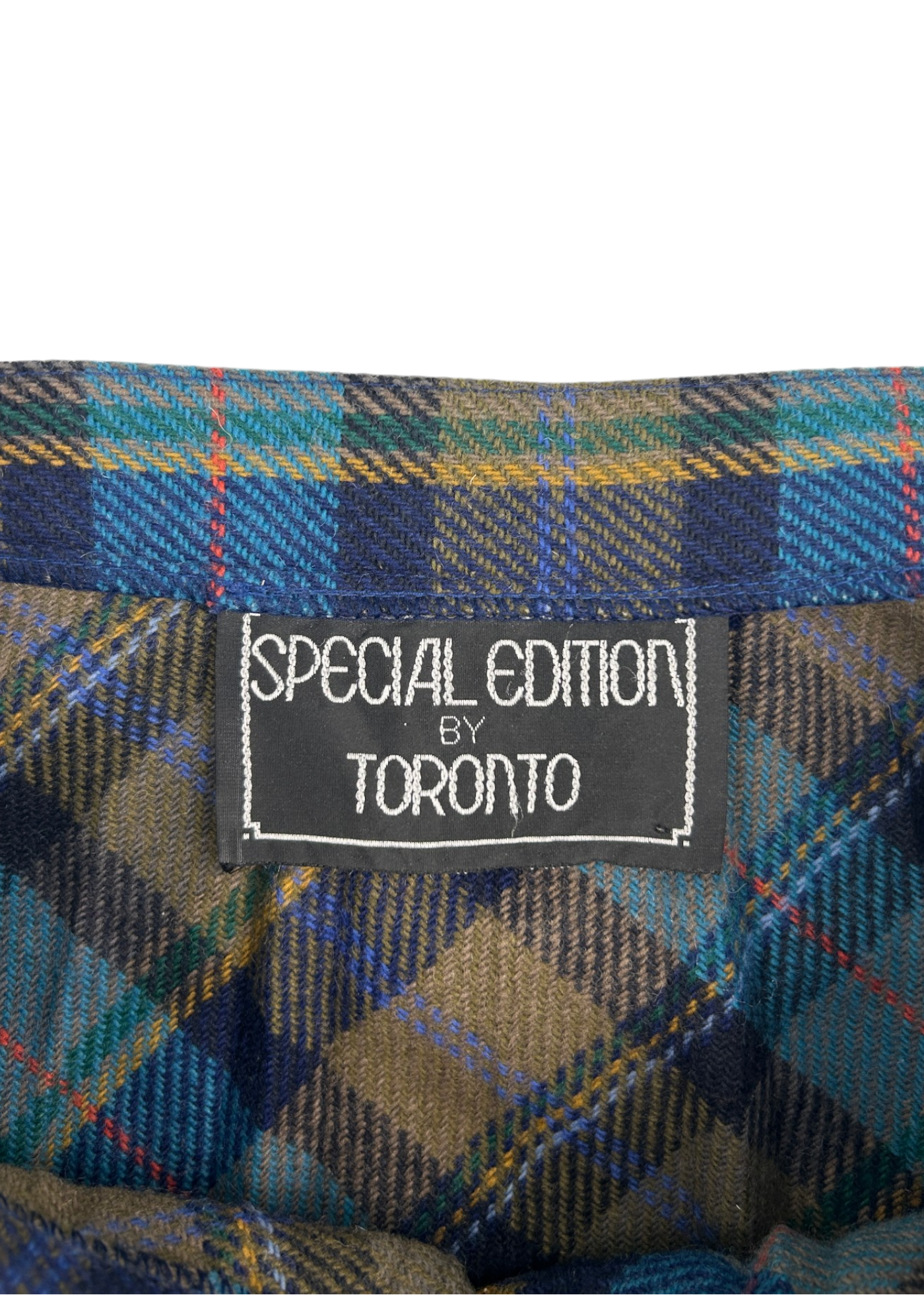 SPECIAL EDITION BY TORONTO Wool Blend Plaid Accordion Pleat Midi Skirt
