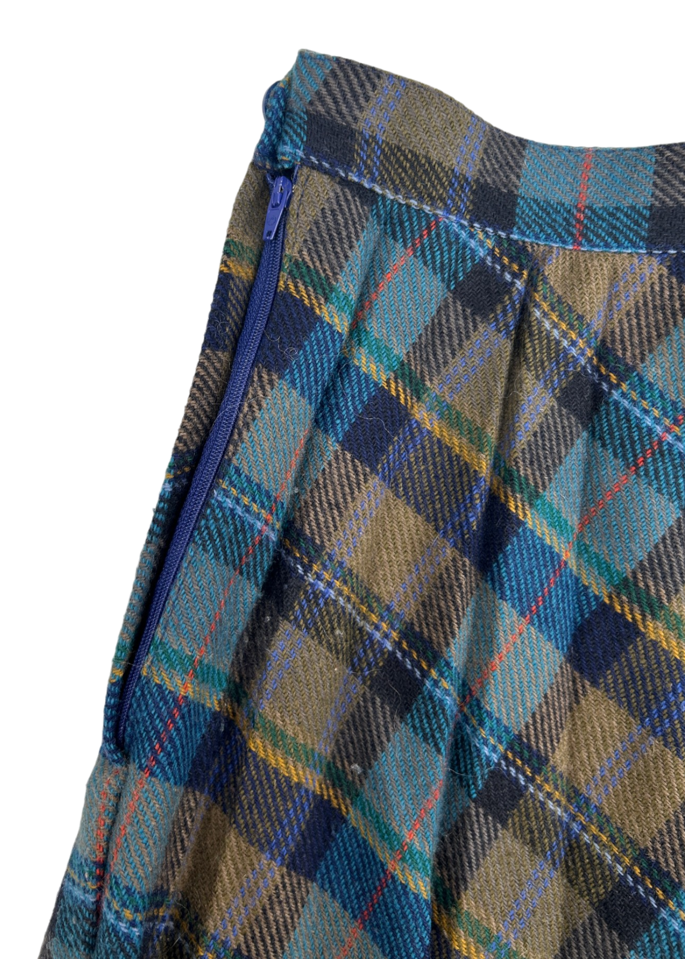 SPECIAL EDITION BY TORONTO Wool Blend Plaid Accordion Pleat Midi Skirt