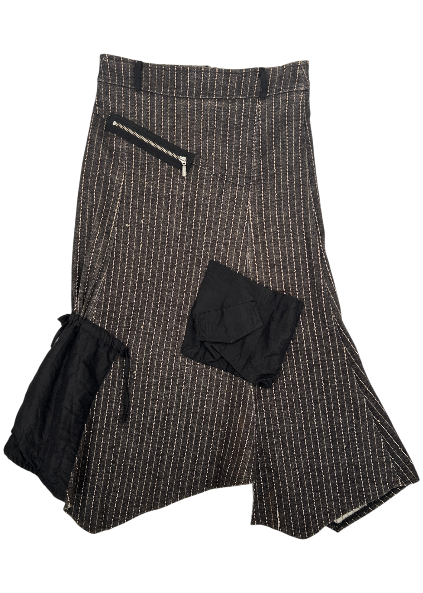 REBA (AS IS) Knit Stripe Multi Pocket Midi Skirt