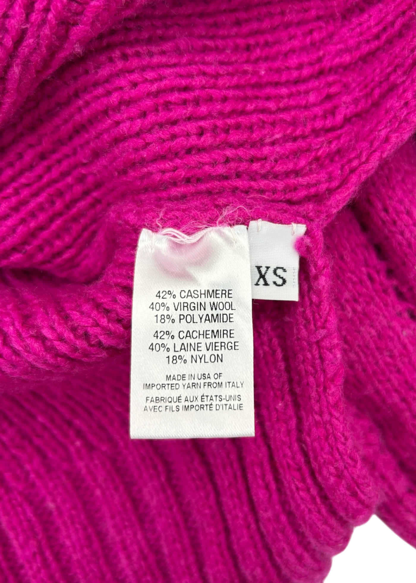 ALEJANDRA ALONSO ROJAS Fuchsia Cashmere Blend Cable Knit Jumper