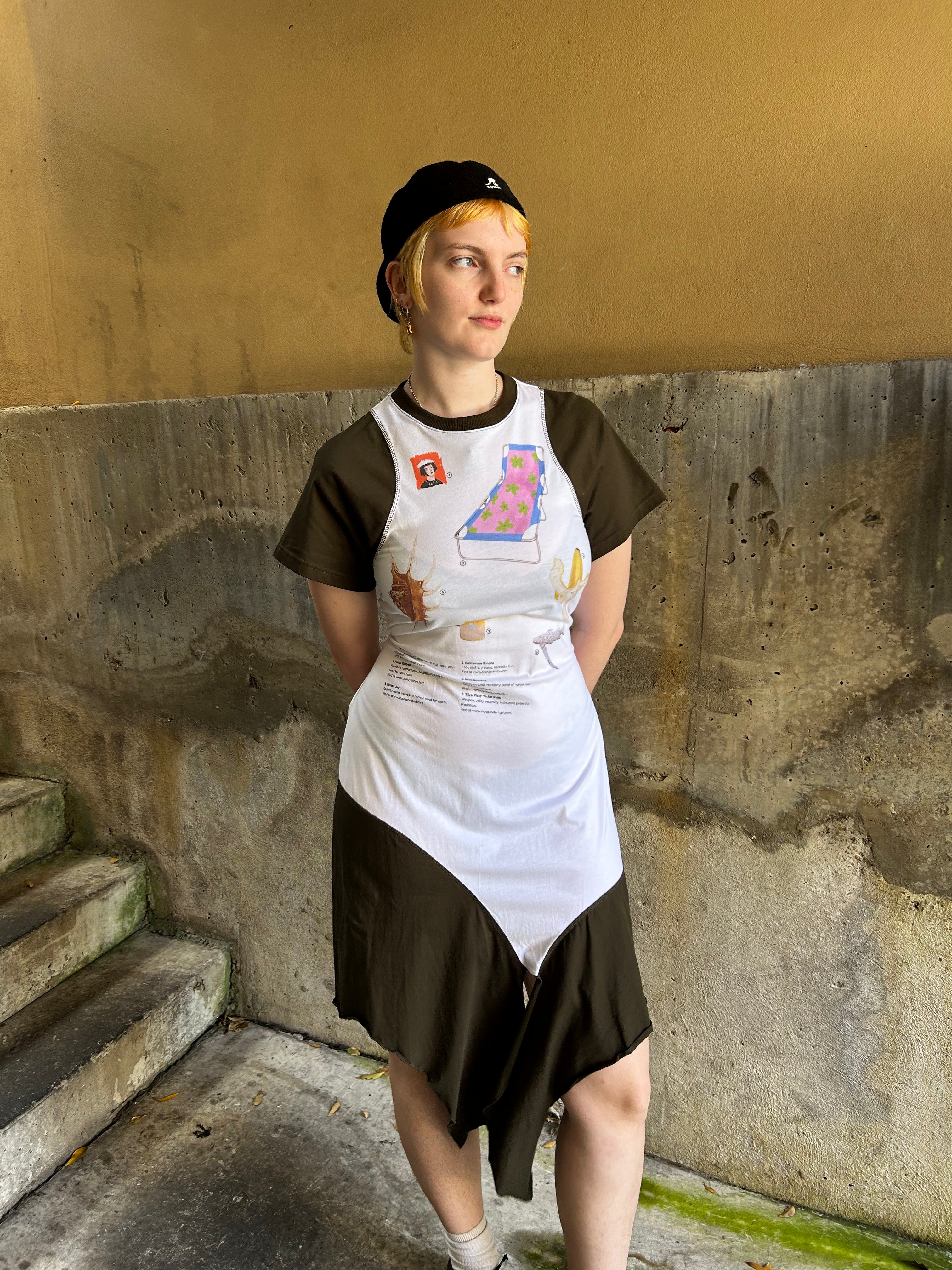 ARTHUR APPAREL Raglan Print Tie Dress