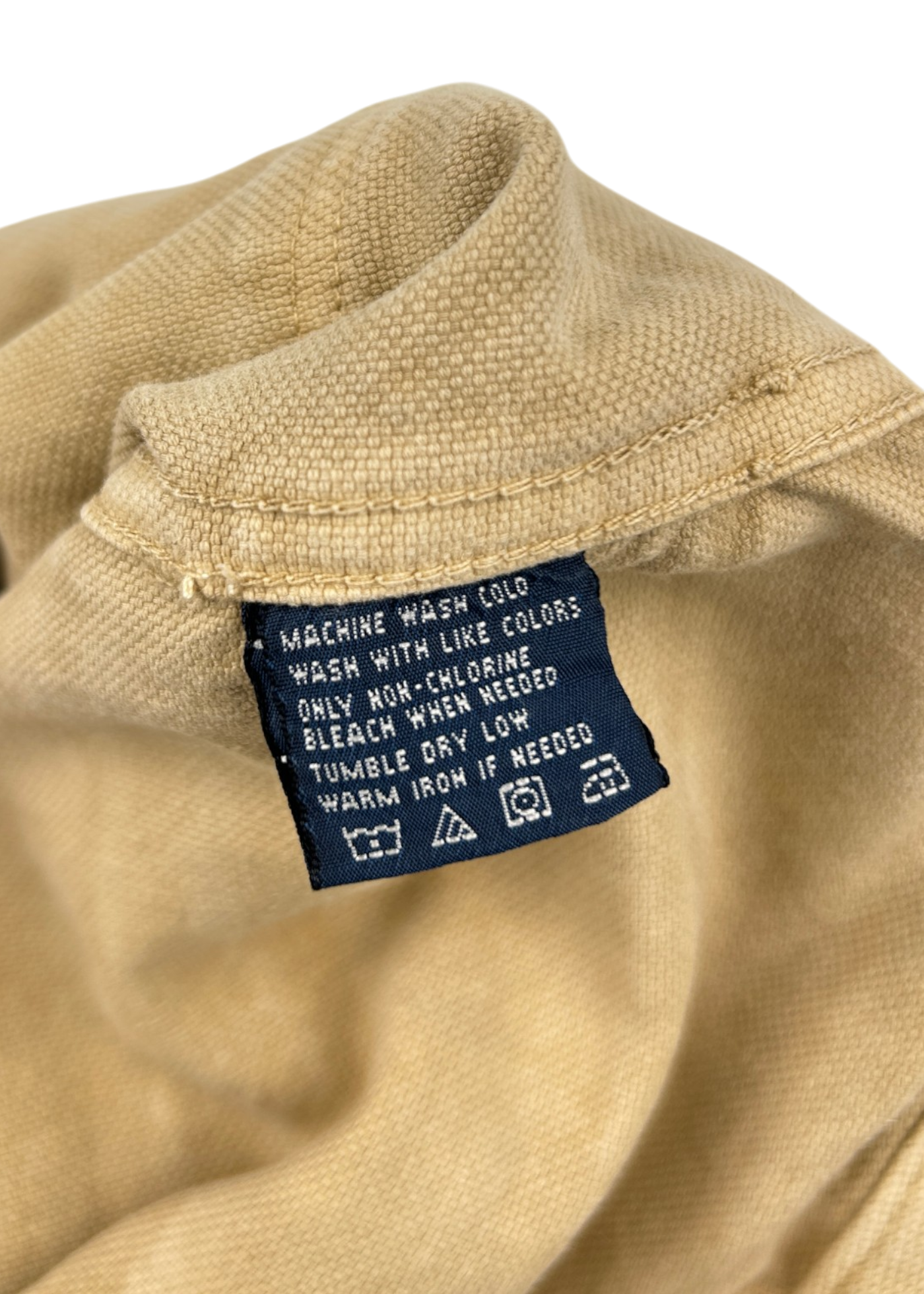 RALPH LAUREN 2000s Beige Paint Splatter Slim Carpenter Pants W/ Harness