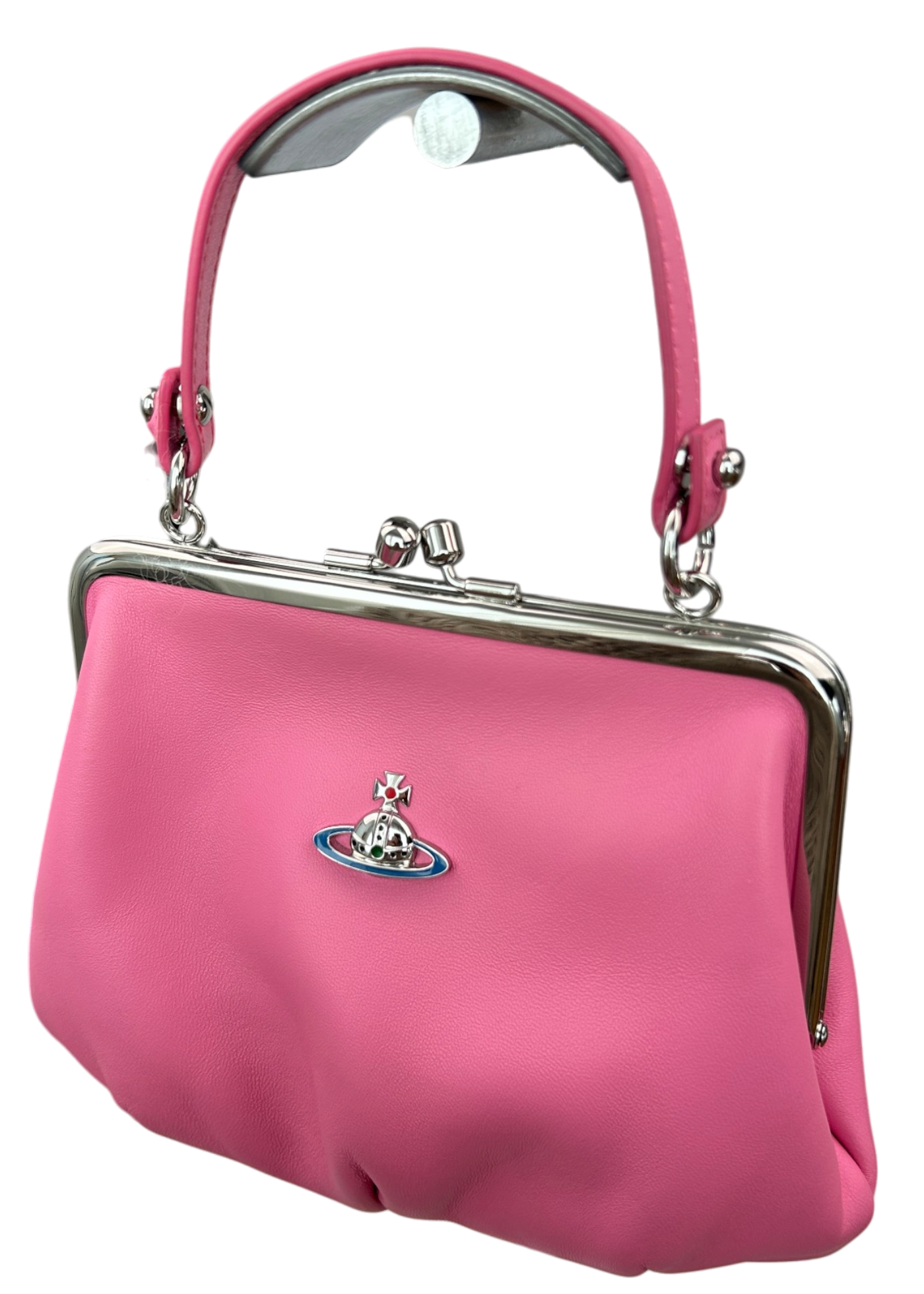 VIVIENNE WESTWOOD Barbie Pink 'Granny Frame' Kiss Lock Mini Bag