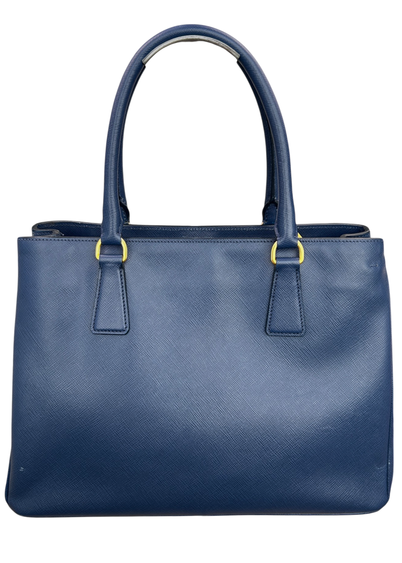 PRADA Navy Blue Galleria Saffiano Top Handle Crossbody Bag