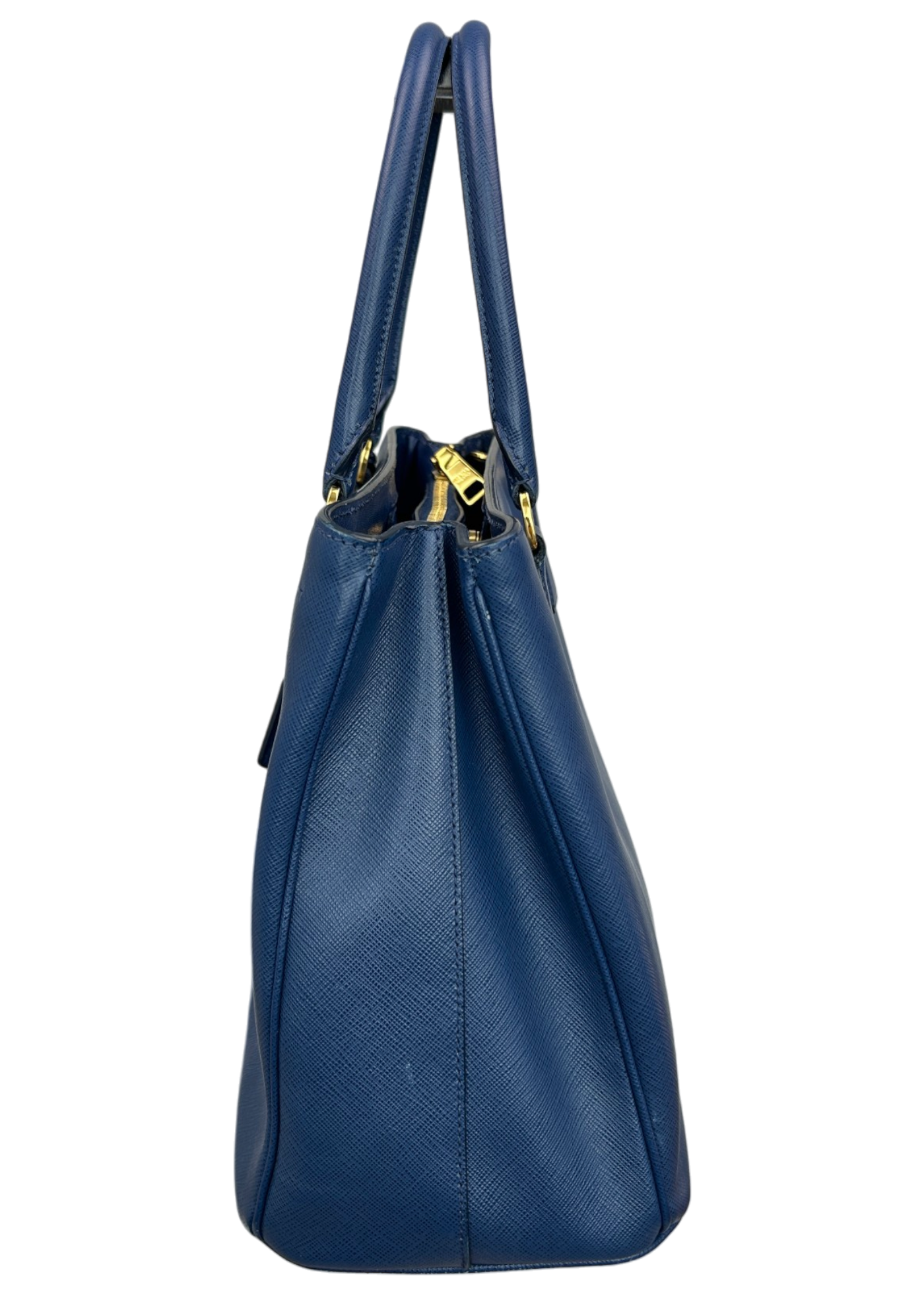 PRADA Navy Blue Galleria Saffiano Top Handle Crossbody Bag