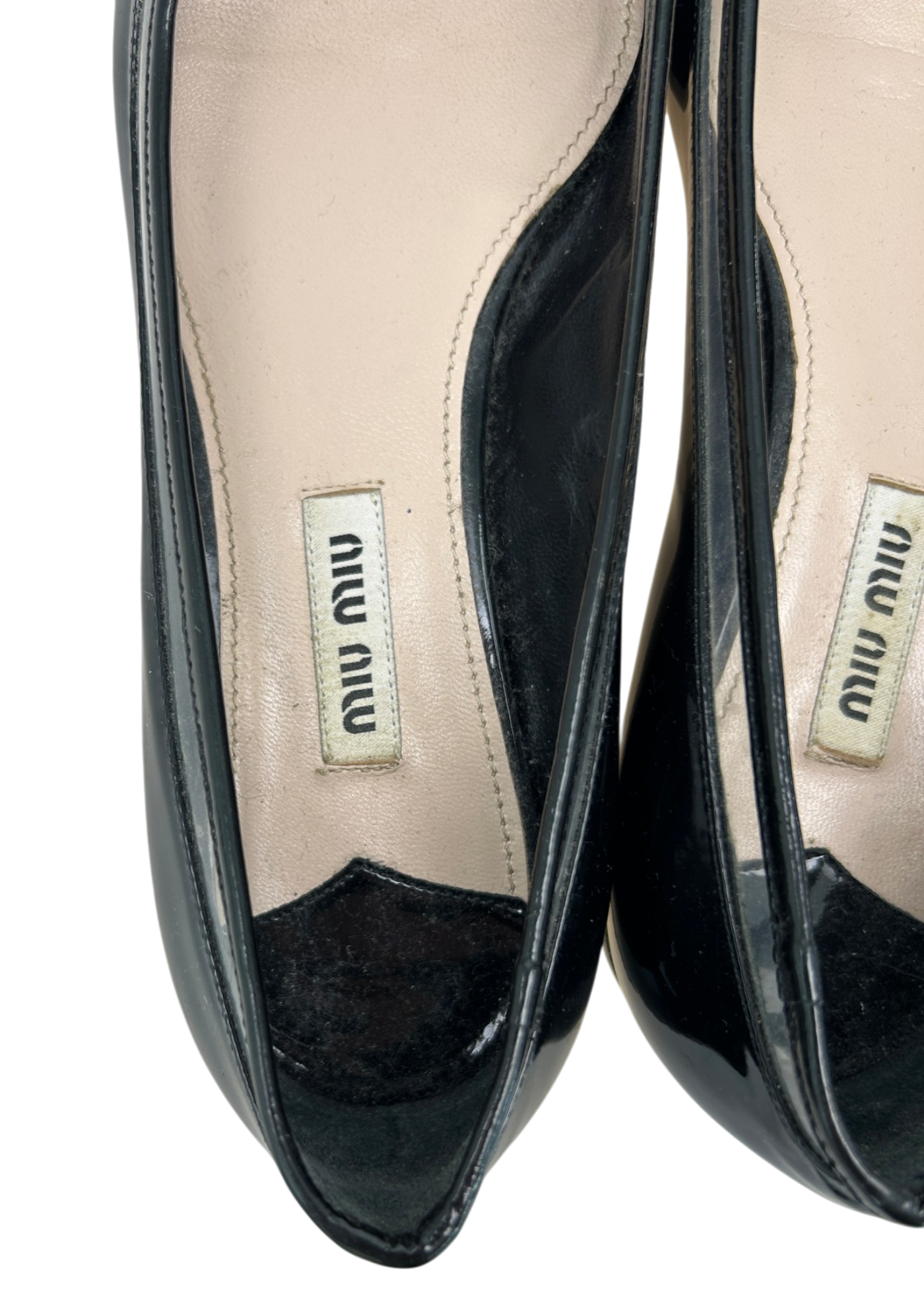 MIU MIU (AS IS) Patent Leather Pointed Ballet Flats