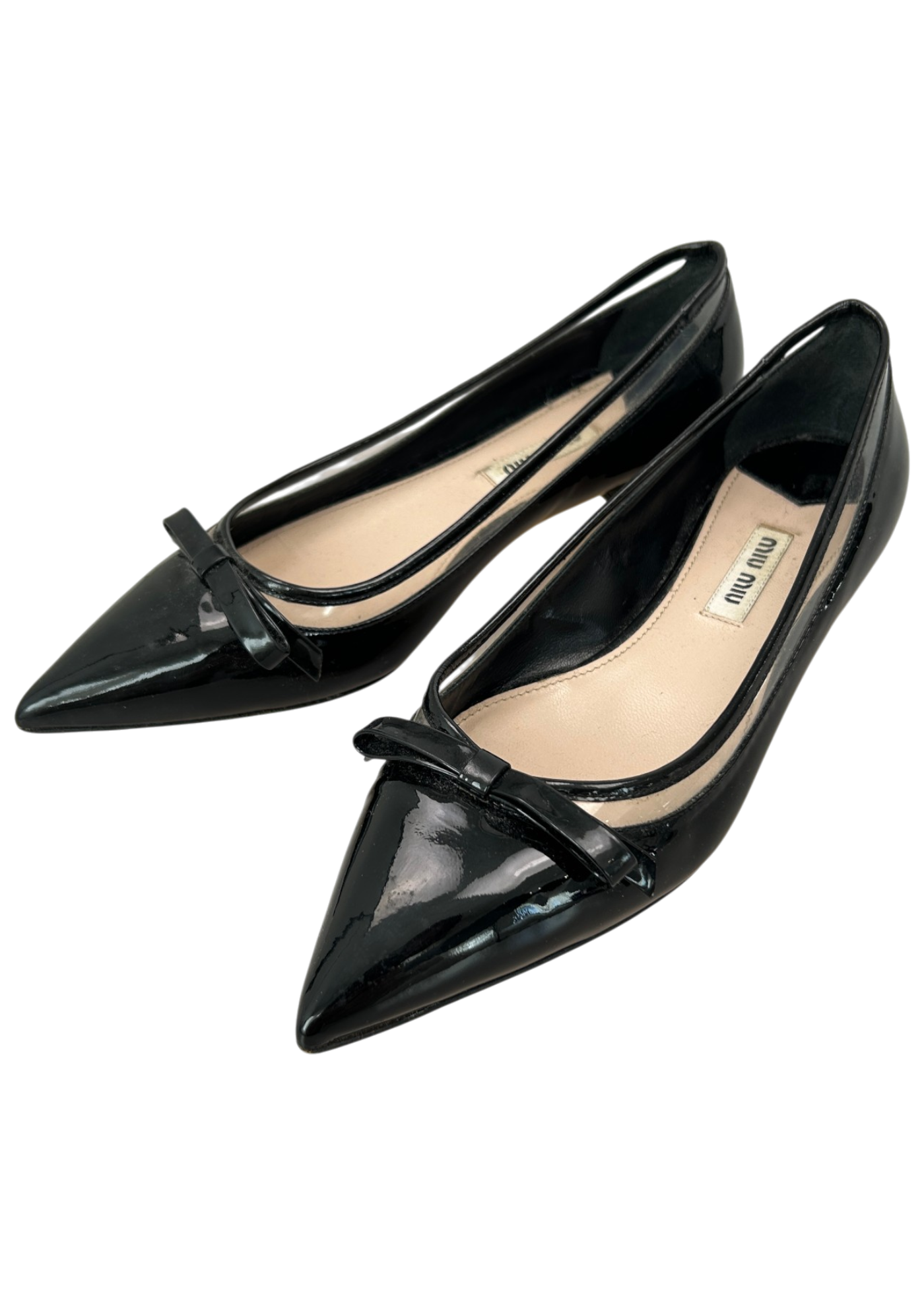 MIU MIU (AS IS) Patent Leather Pointed Ballet Flats