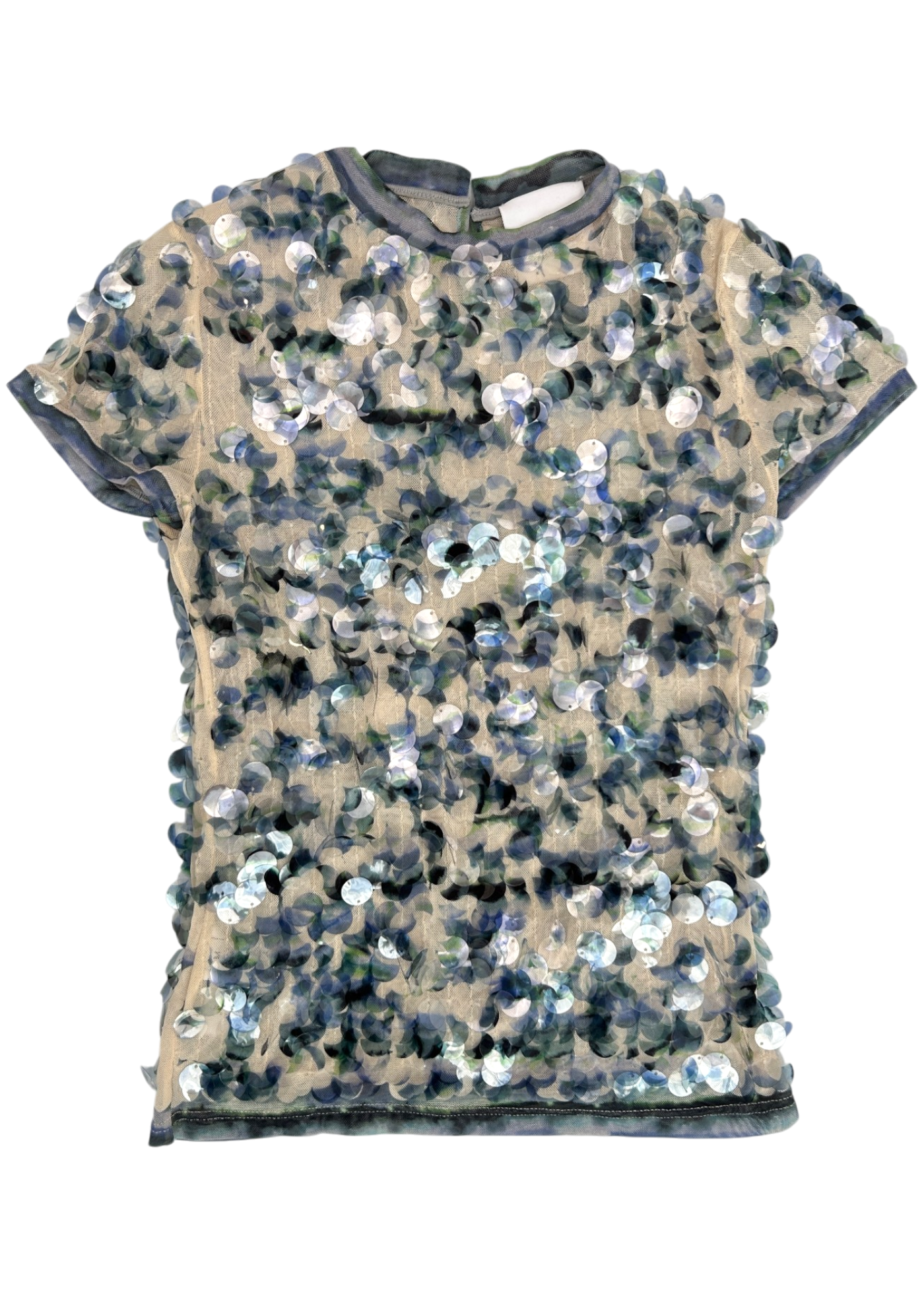PARIS GEORGIA Mesh 'Mermaid Tee' W/ Oversized Sequins