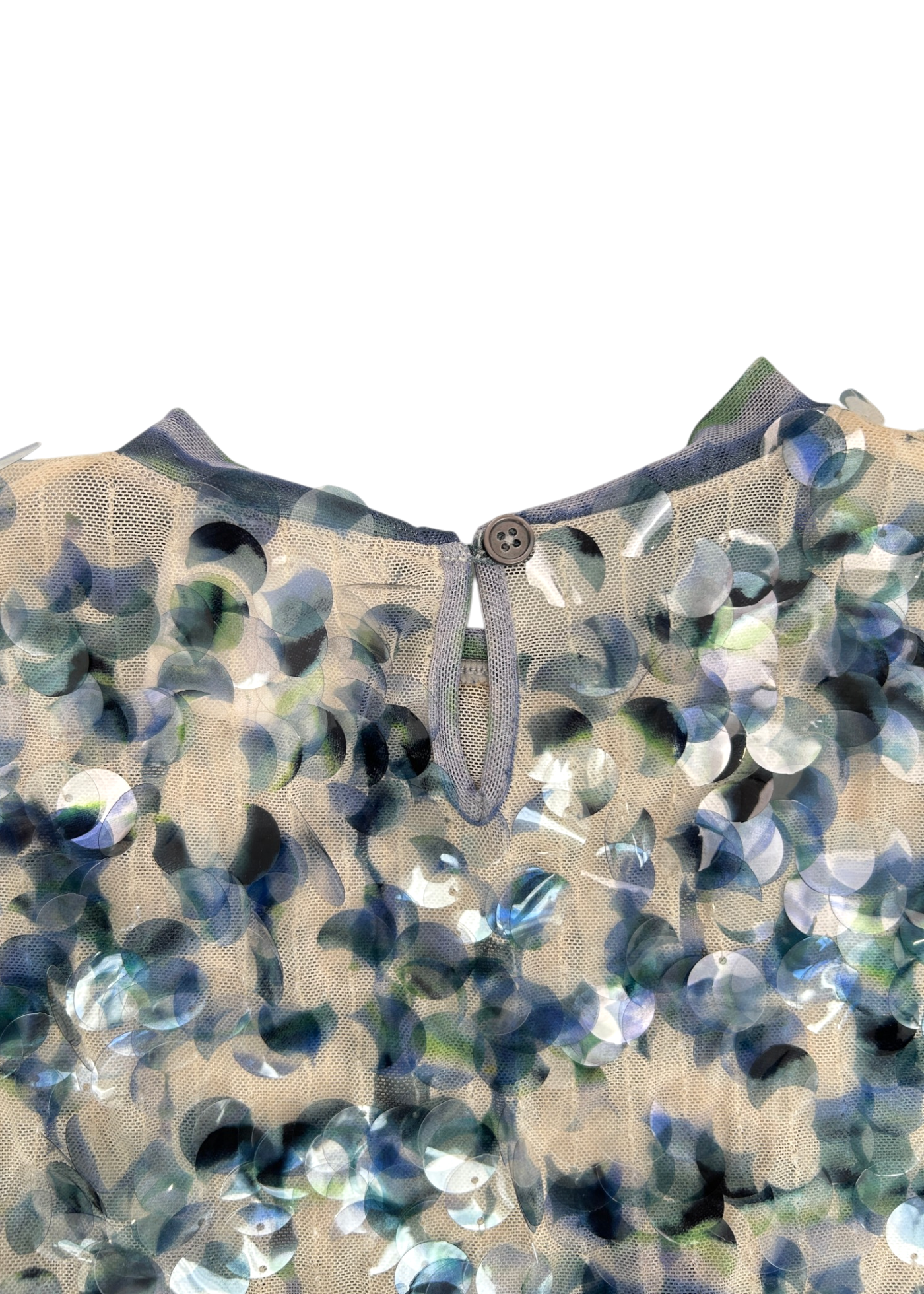 PARIS GEORGIA Mesh 'Mermaid Tee' W/ Oversized Sequins