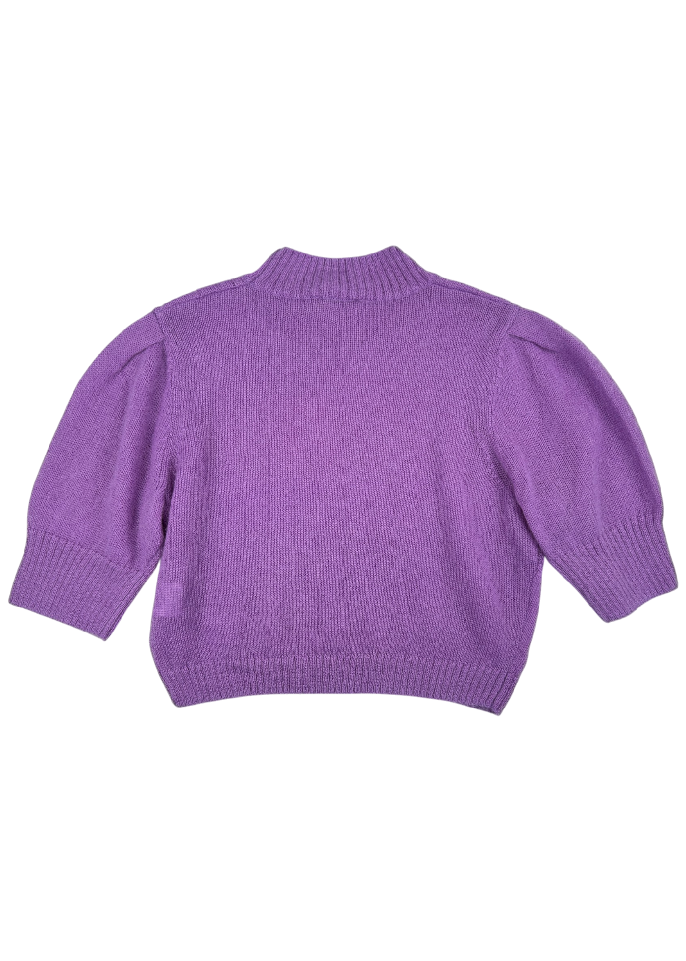 SCANLAN THEODORE (BNWT) Mauve Mohair Cable Knit Short Sleeve Jumper