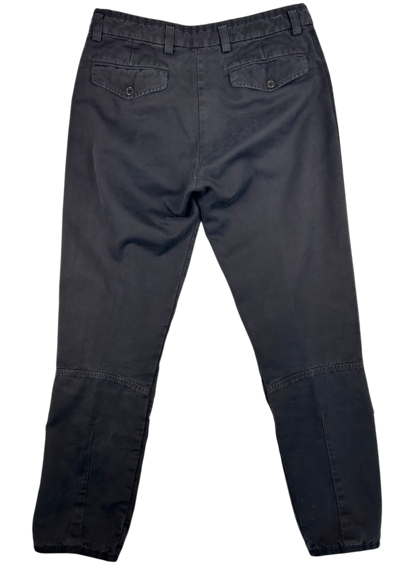 DRIES VAN NOTEN (AS IS) Cotton Motorcycle Knee Slim Leg Pants