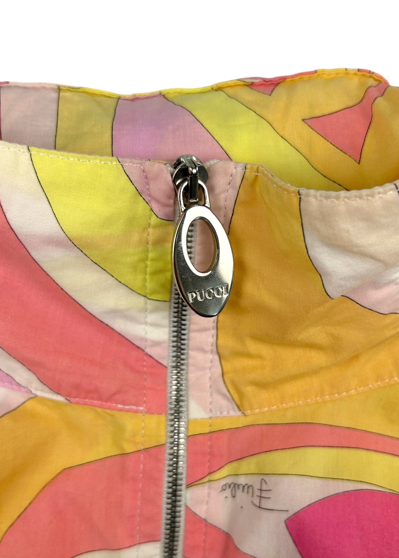 EMILIO PUCCI Psychedelic Cotton Zip Up Jacket W/ Packable Hood