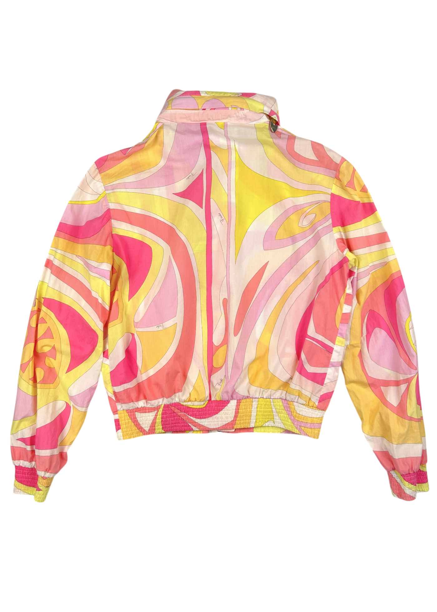 EMILIO PUCCI Psychedelic Cotton Zip Up Jacket W/ Packable Hood