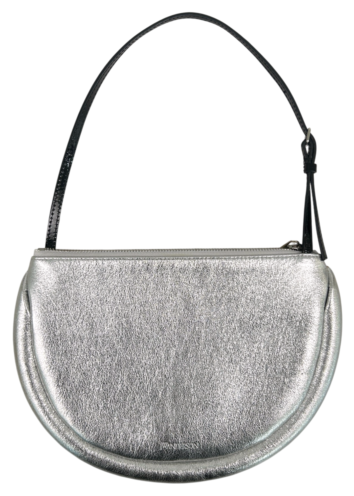 JW ANDERSON 'Bumper Moon Bag' Silver Half Moon Bag
