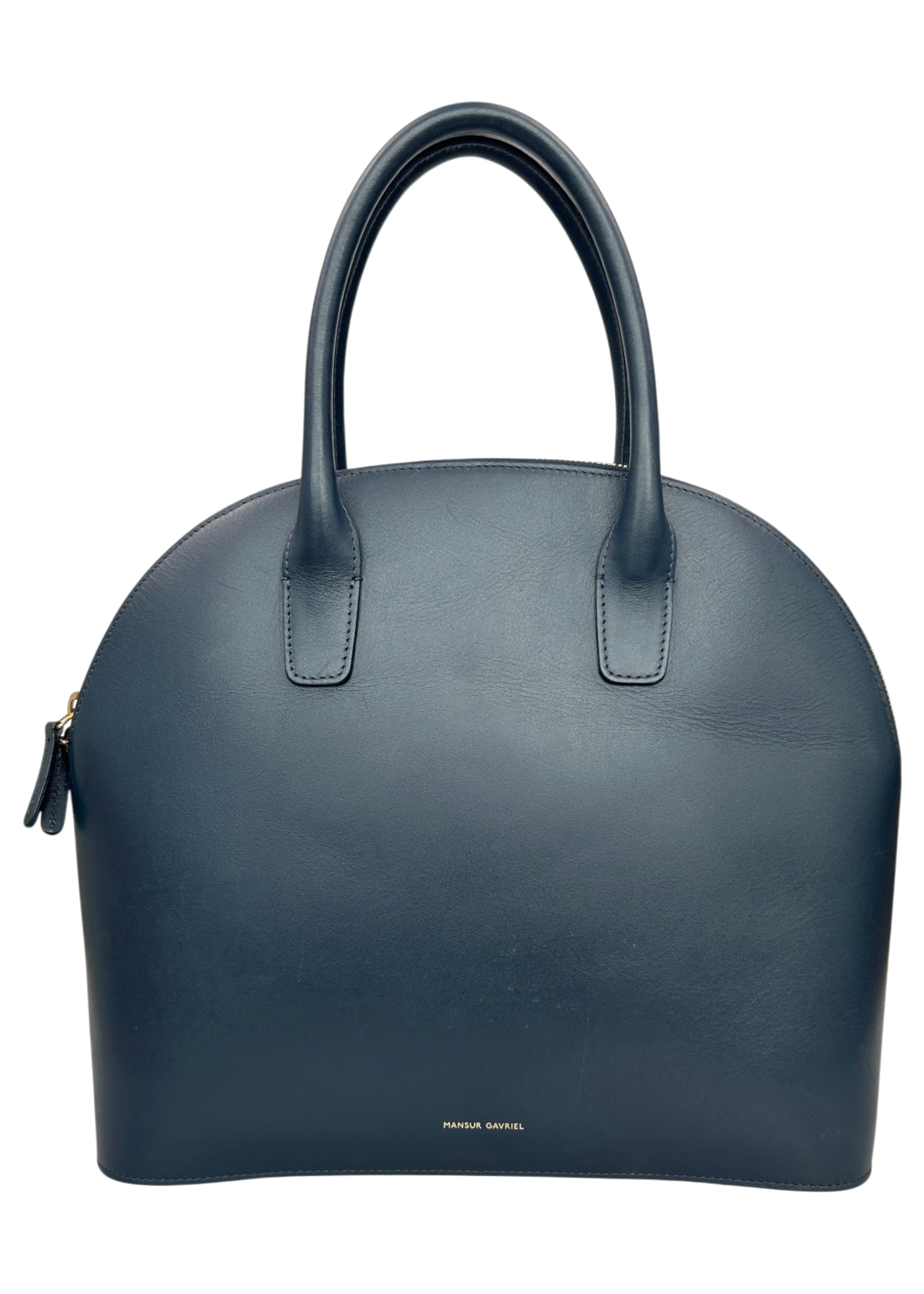 MANSUR GAVRIEL (AS IS) Blue 'Calf Top Handle Rounded' Bag