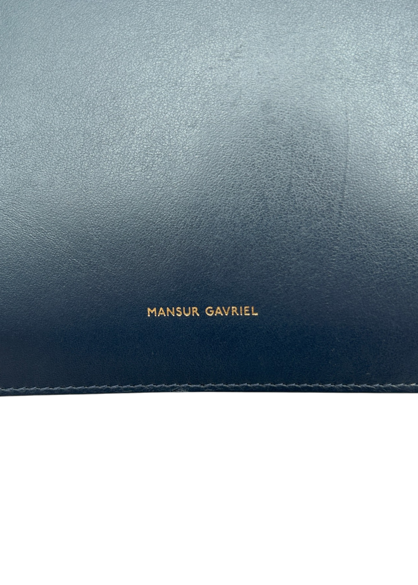 MANSUR GAVRIEL (AS IS) Blue 'Calf Top Handle Rounded' Bag