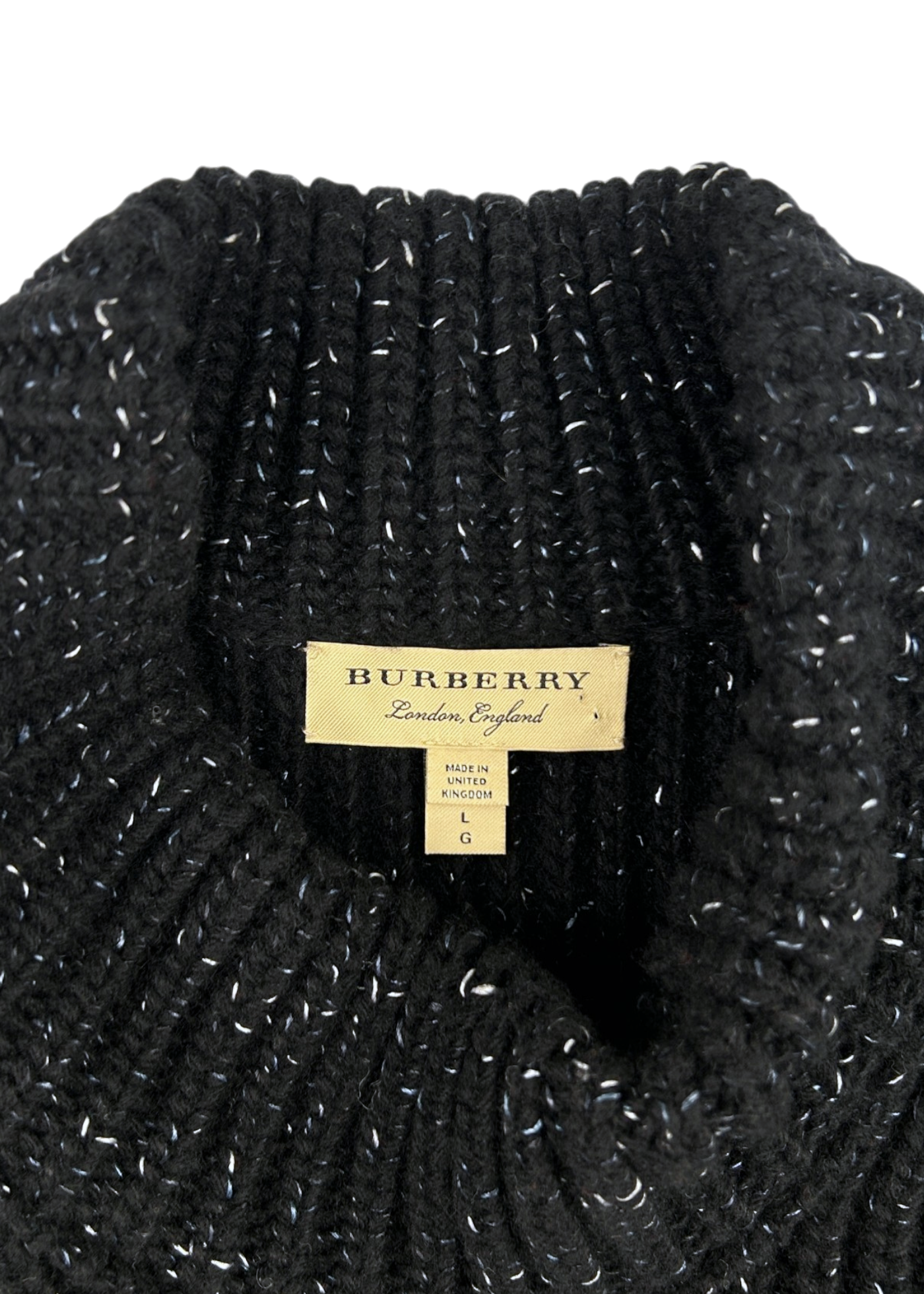 BURBERRY (AS IS) Wool/Cashmere Blend Chevron Stripe Jumper