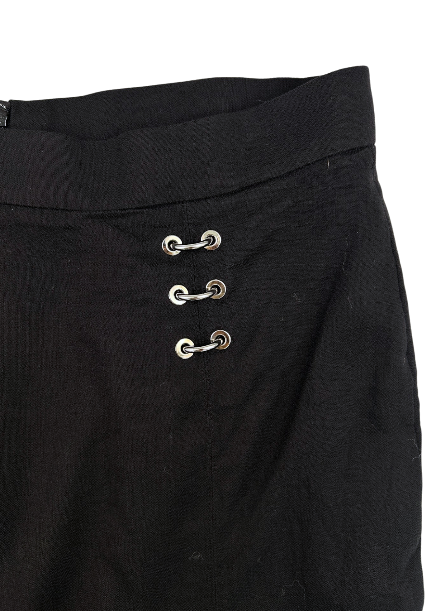 ESCADA Wool Pierced Pleat Midi Skirt