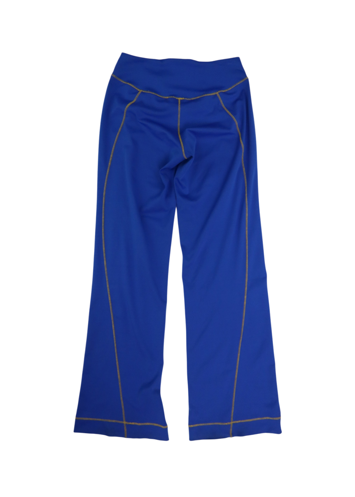 KARLAIDLAW (AS IS) Blue/Yellow Lycra Lowrise Straight Leg Pants