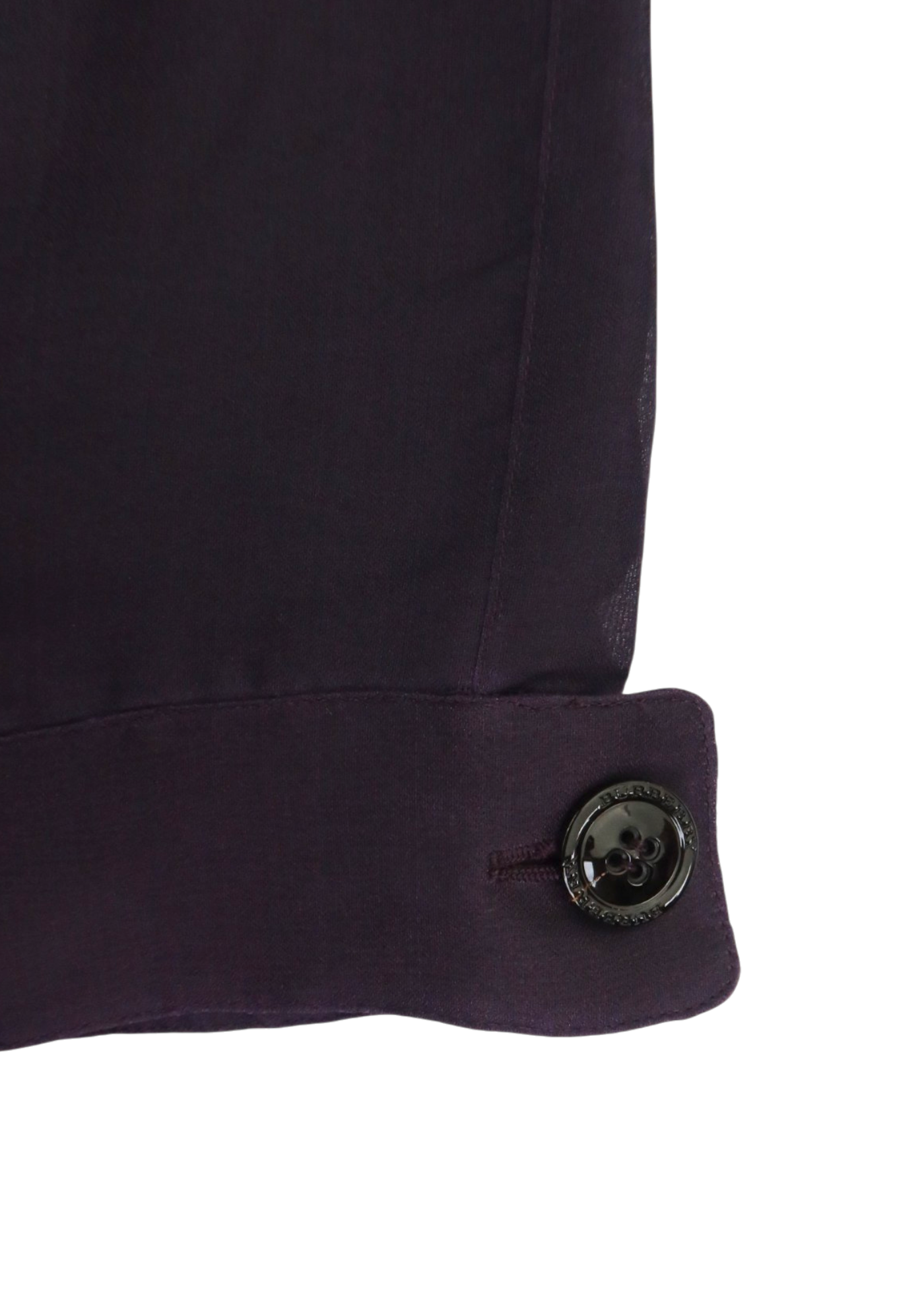 BURBERRY 2016 Purple Silk Organza Double Breast Pleat Coat w Belt