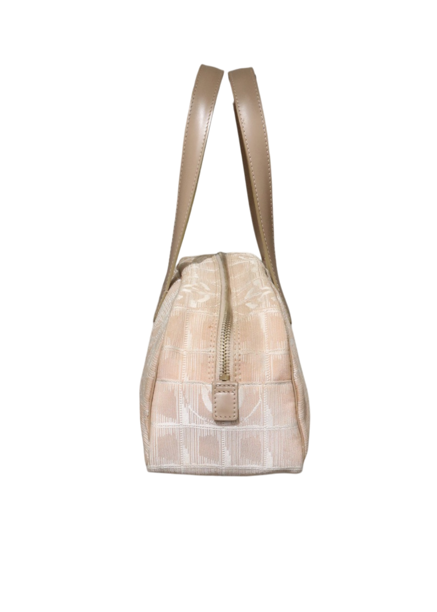 CHANEL (AS IS) Travel Line Beige CC Jacquard Bowler