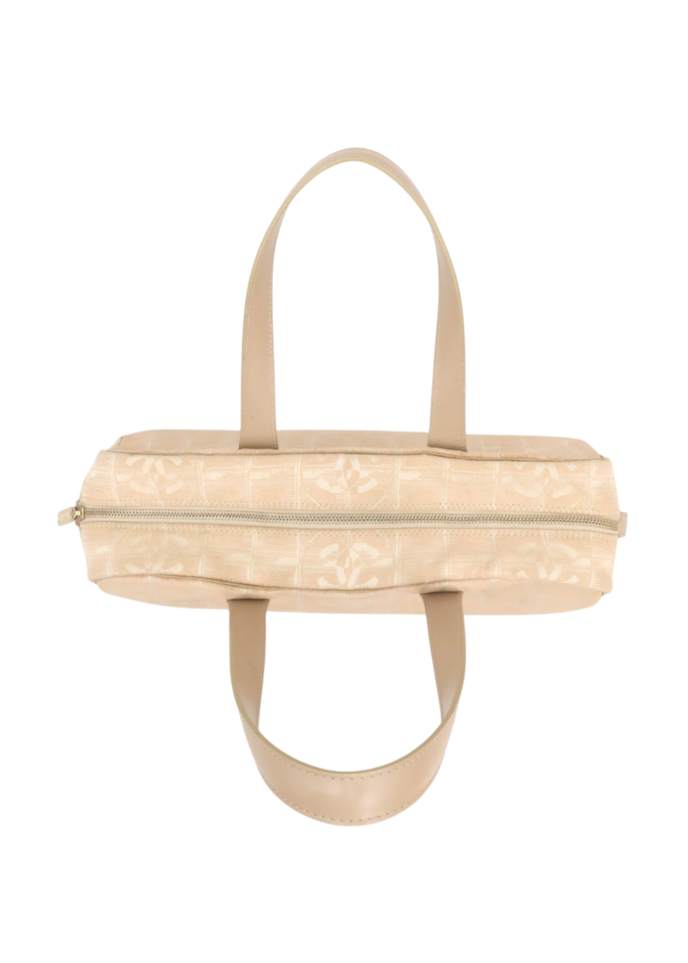 CHANEL (AS IS) Travel Line Beige CC Jacquard Bowler