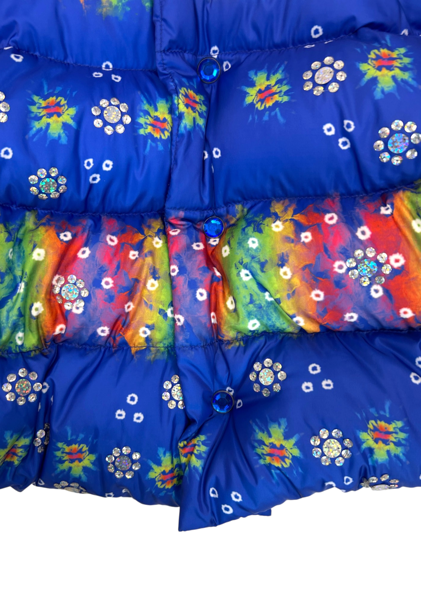 ADIDAS X JEREMY SCOTT (SAMPLE) 2012 Rainbow Tie Dye Puff Coat W/ Flute Skirt