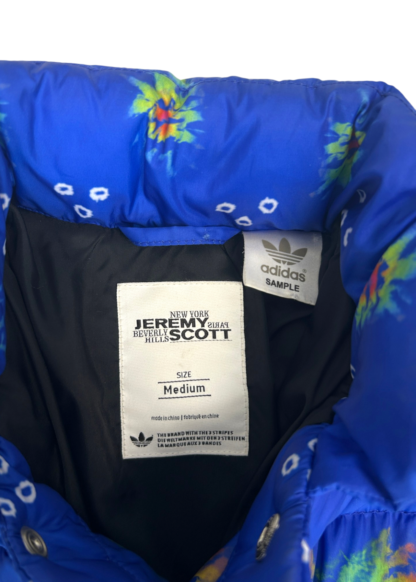 ADIDAS X JEREMY SCOTT (SAMPLE) 2012 Rainbow Tie Dye Puff Coat W/ Flute Skirt