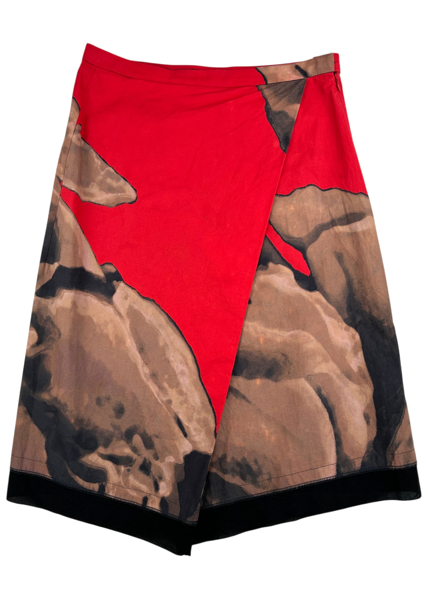 ISSEY MIYAKE (AS IS) S/S 2002 Rock Print Cotton Midi Skirt