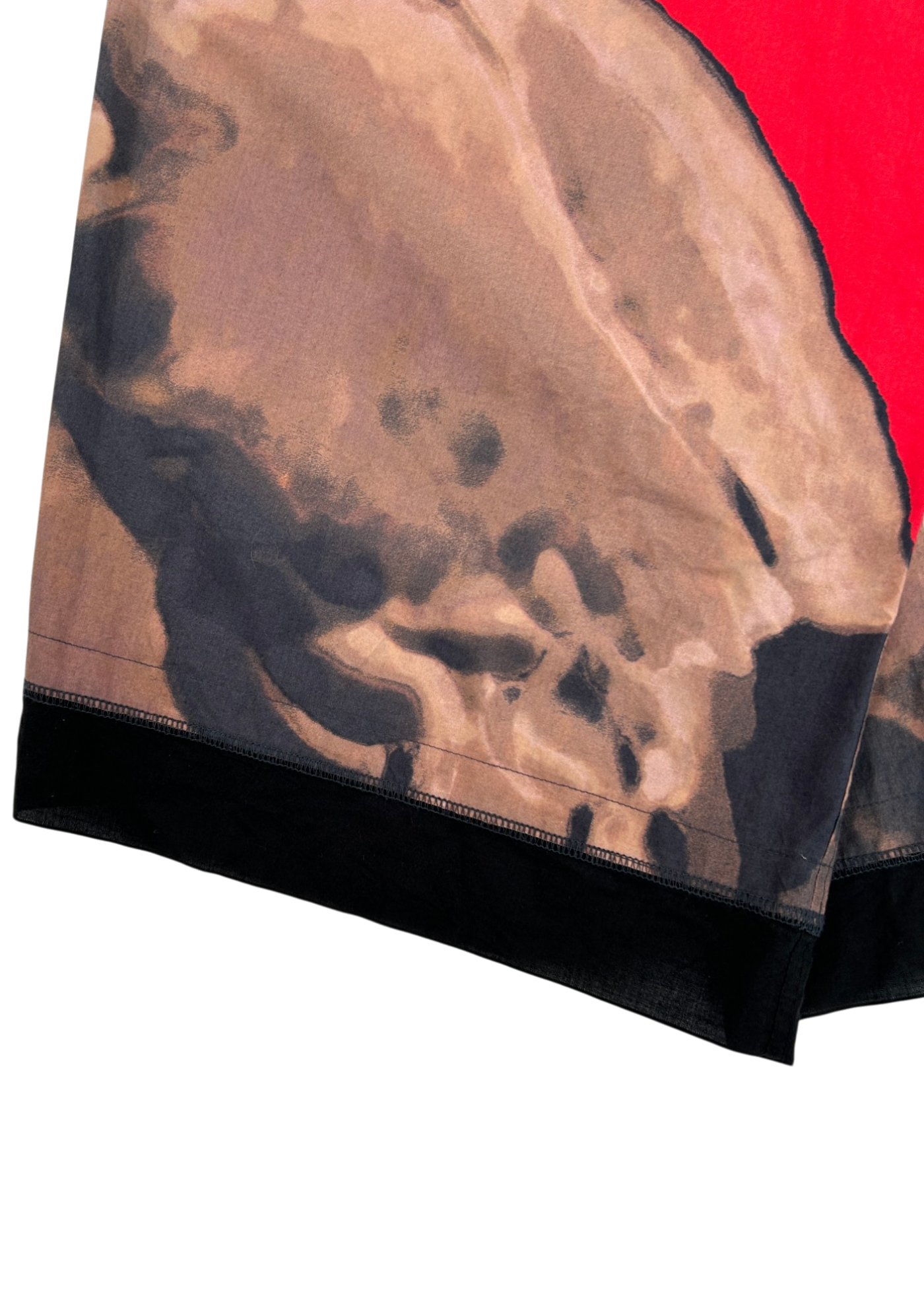 ISSEY MIYAKE (AS IS) S/S 2002 Rock Print Cotton Midi Skirt