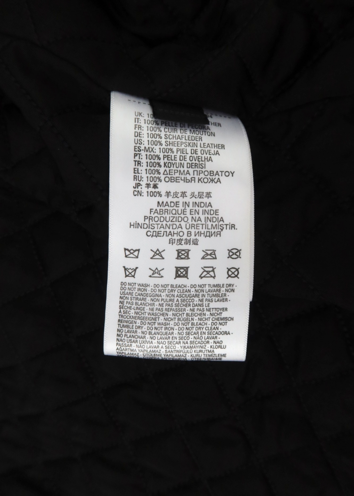 DIESEL (NWT) Black Leather Biker Buckle Zip Jacket