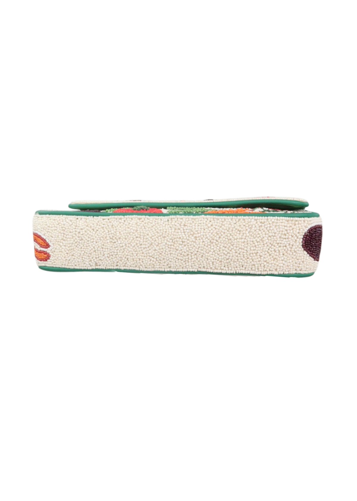 STAUD 'Tommy' White/Multicoloured Beaded Vegetable Shoulder Bag