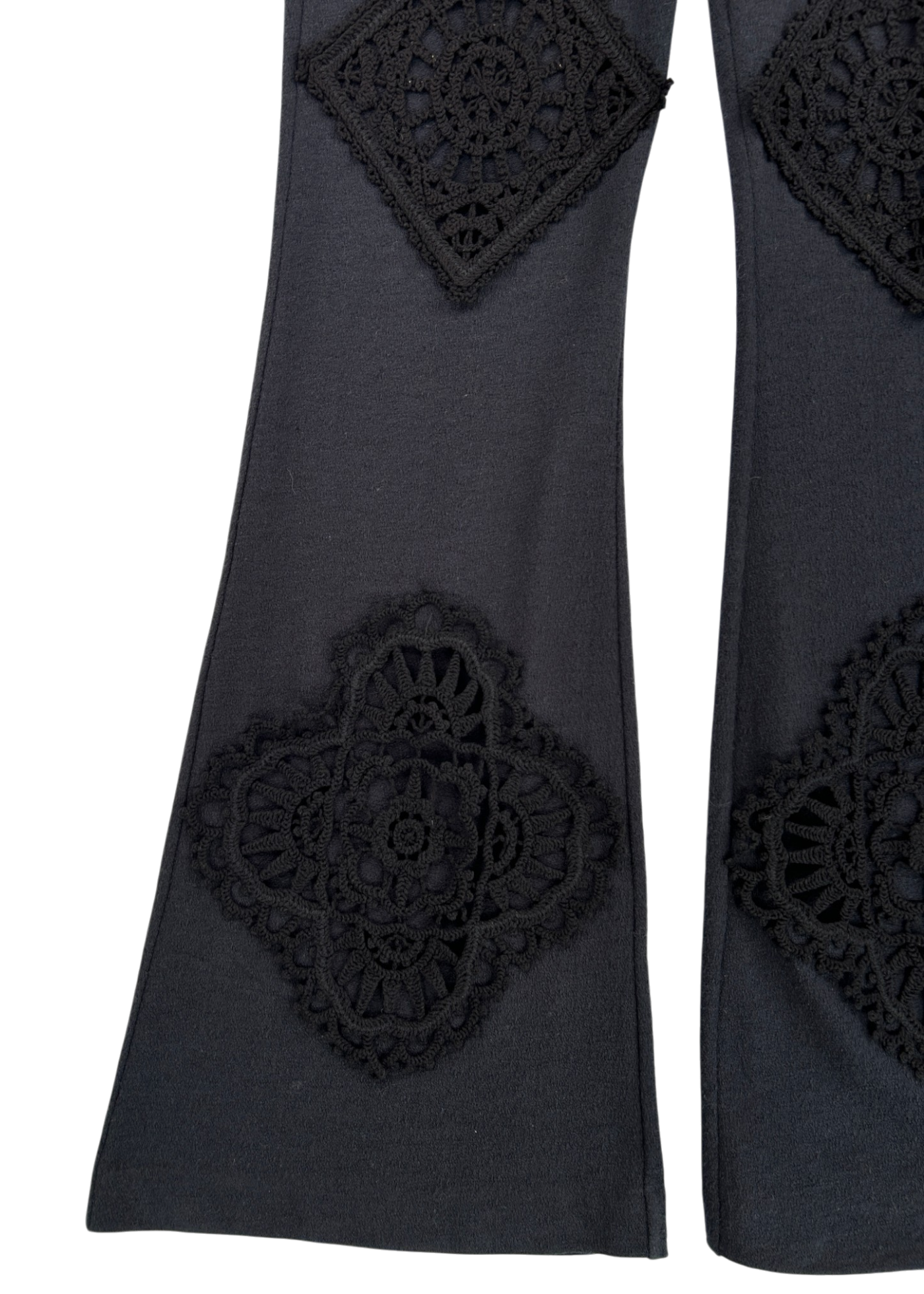 ACNE STUDIOS Cotton Crochet Cut Out Flare Pants