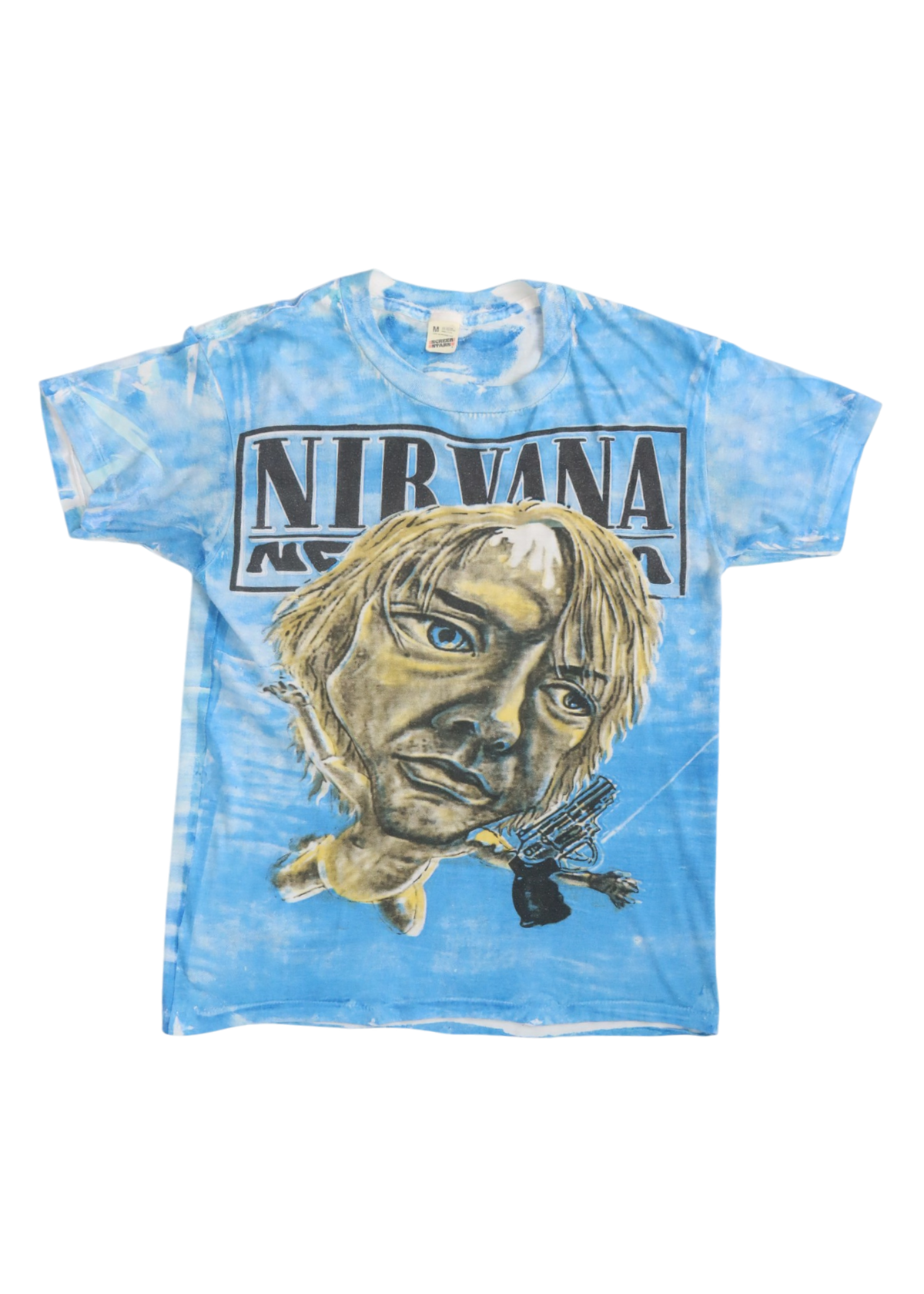 BOOTLEG 1990s Nirvana Nevermind Blue Airbrushed Graphic Tee