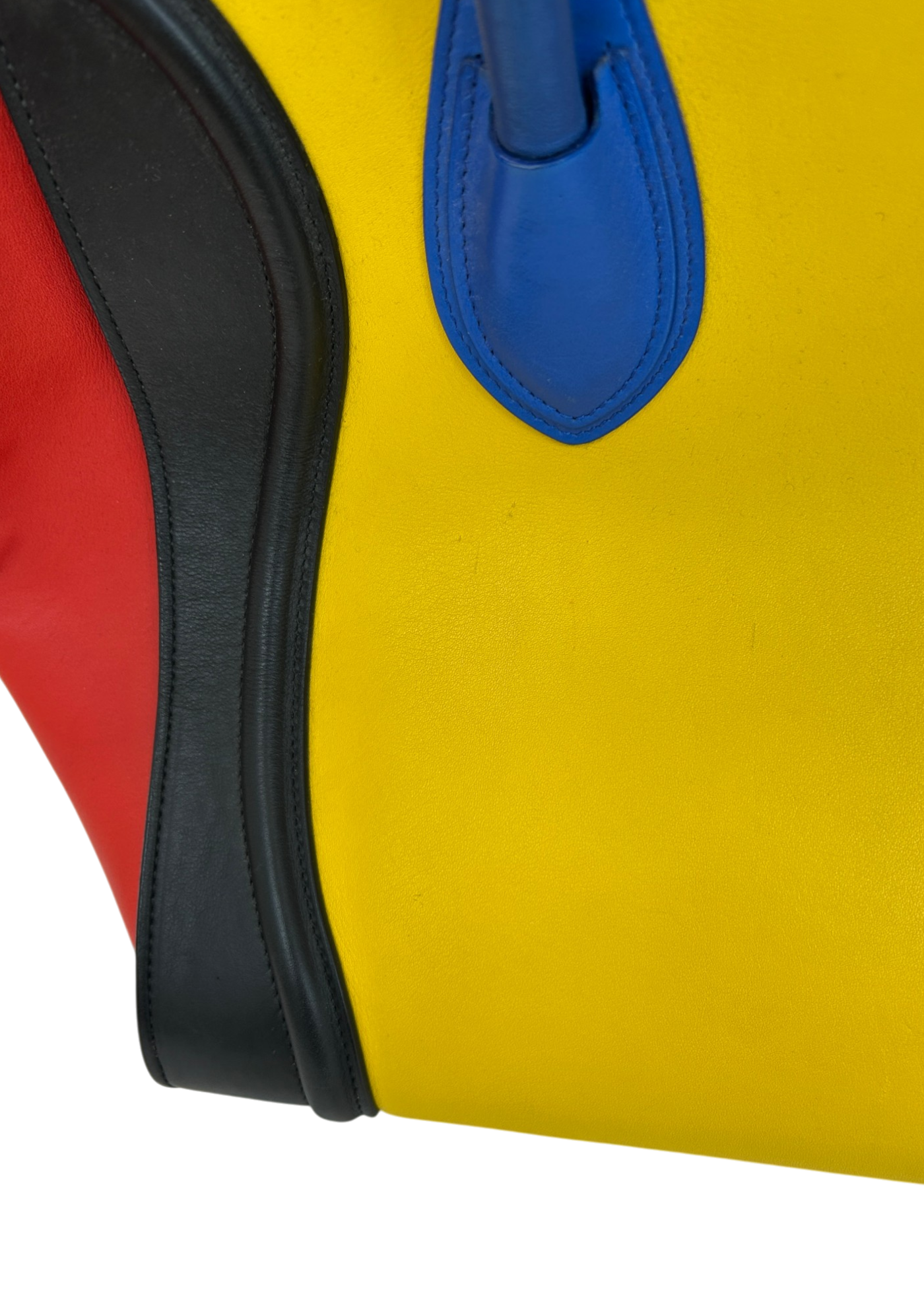 CELINE (AS IS) S/S 2014 Colourblock Smooth Leather Luggage Tote