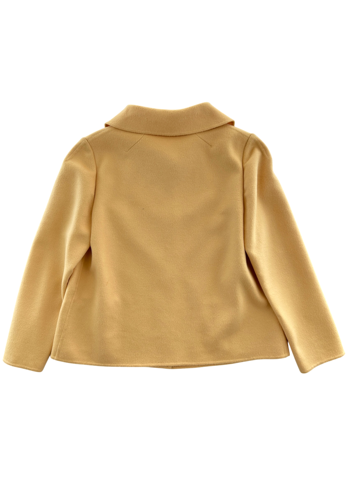 ROBERTO AVOLIO Wool/Cashmere Sorbet Yellow Peter Pan Collar Jacket