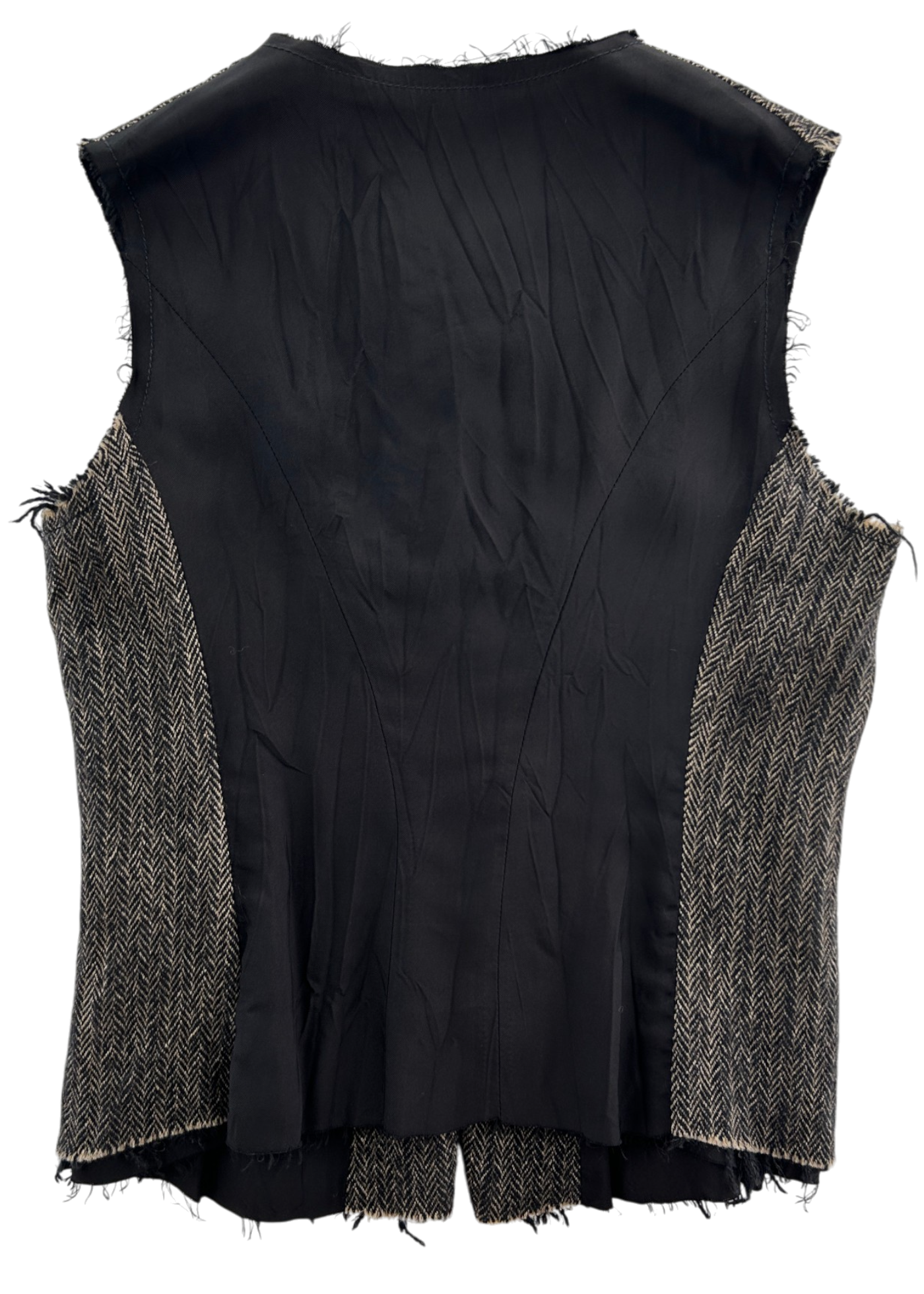 UMA WANG 2022 'Knell' Herringbone Tweed Waistcoat