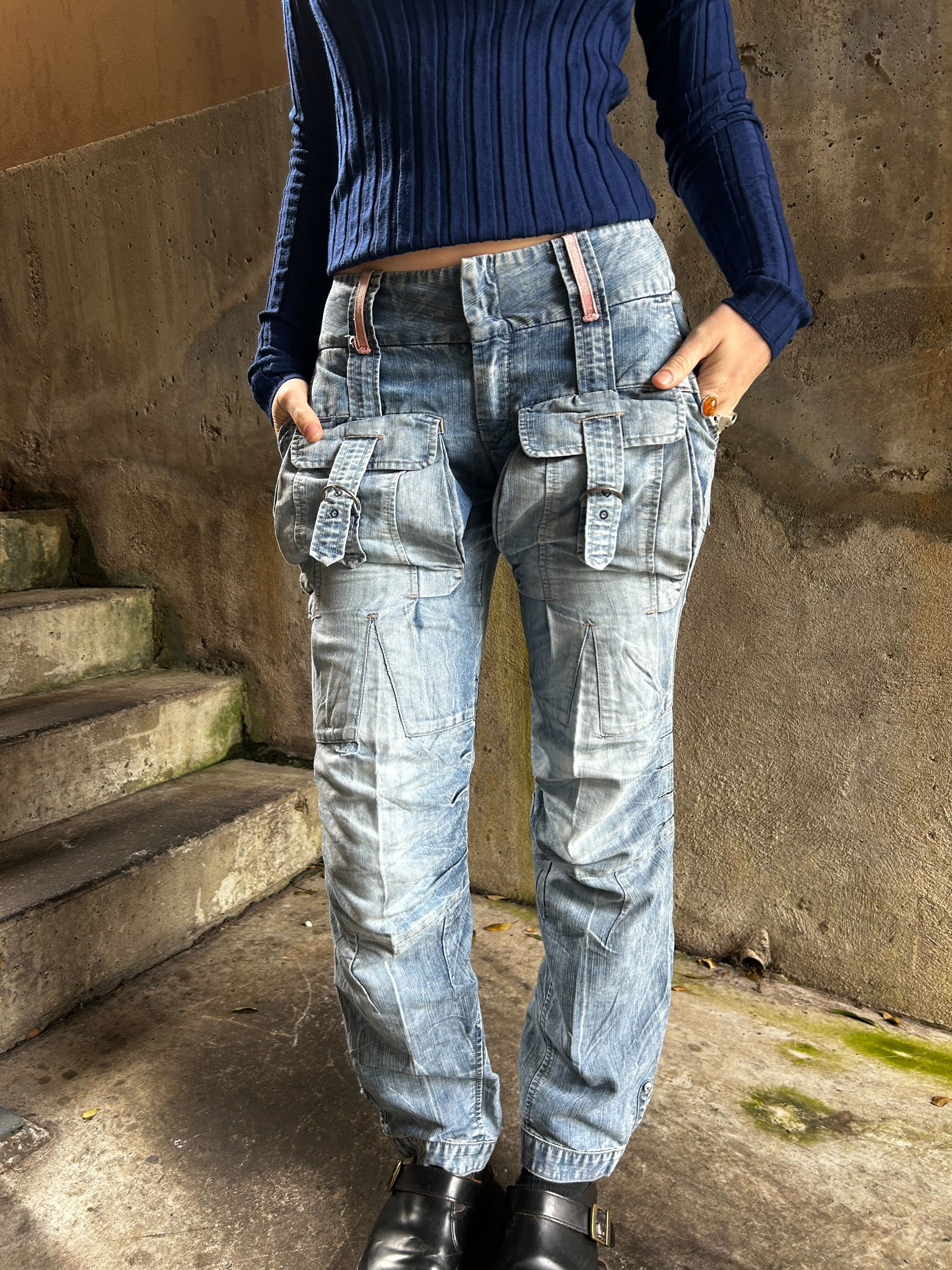 MARITHE FRANCOIS GIRBAUD (AS IS) Cargo Straight Leg Jeans