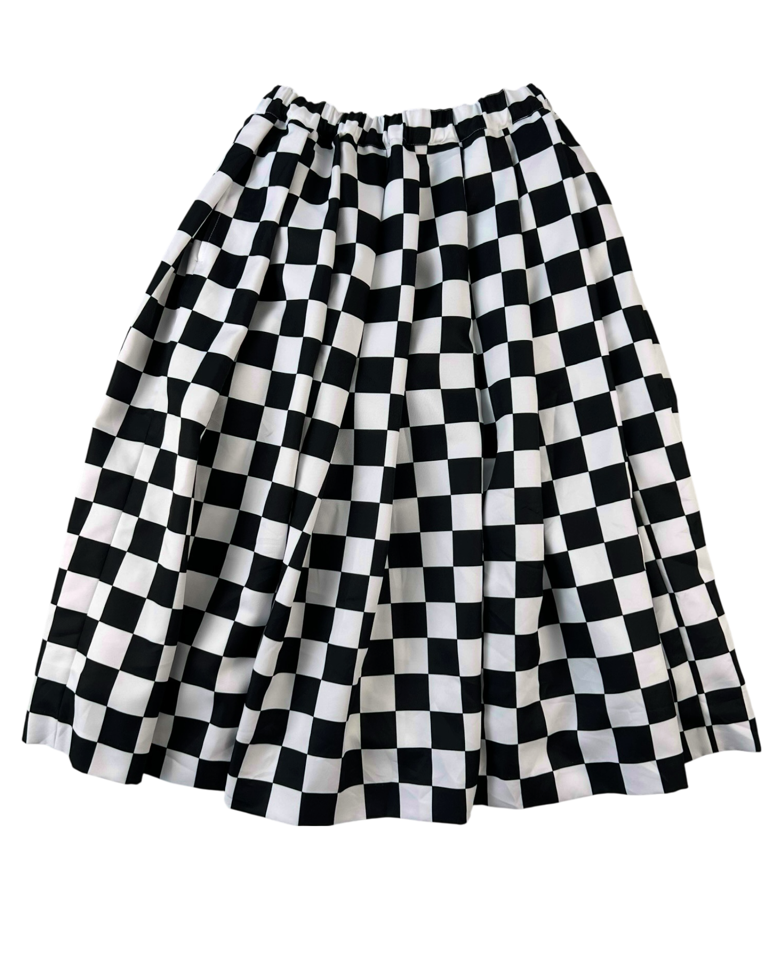 COMME DES GARCONS BLACK Checkerboard A-Line Maxi Skirt