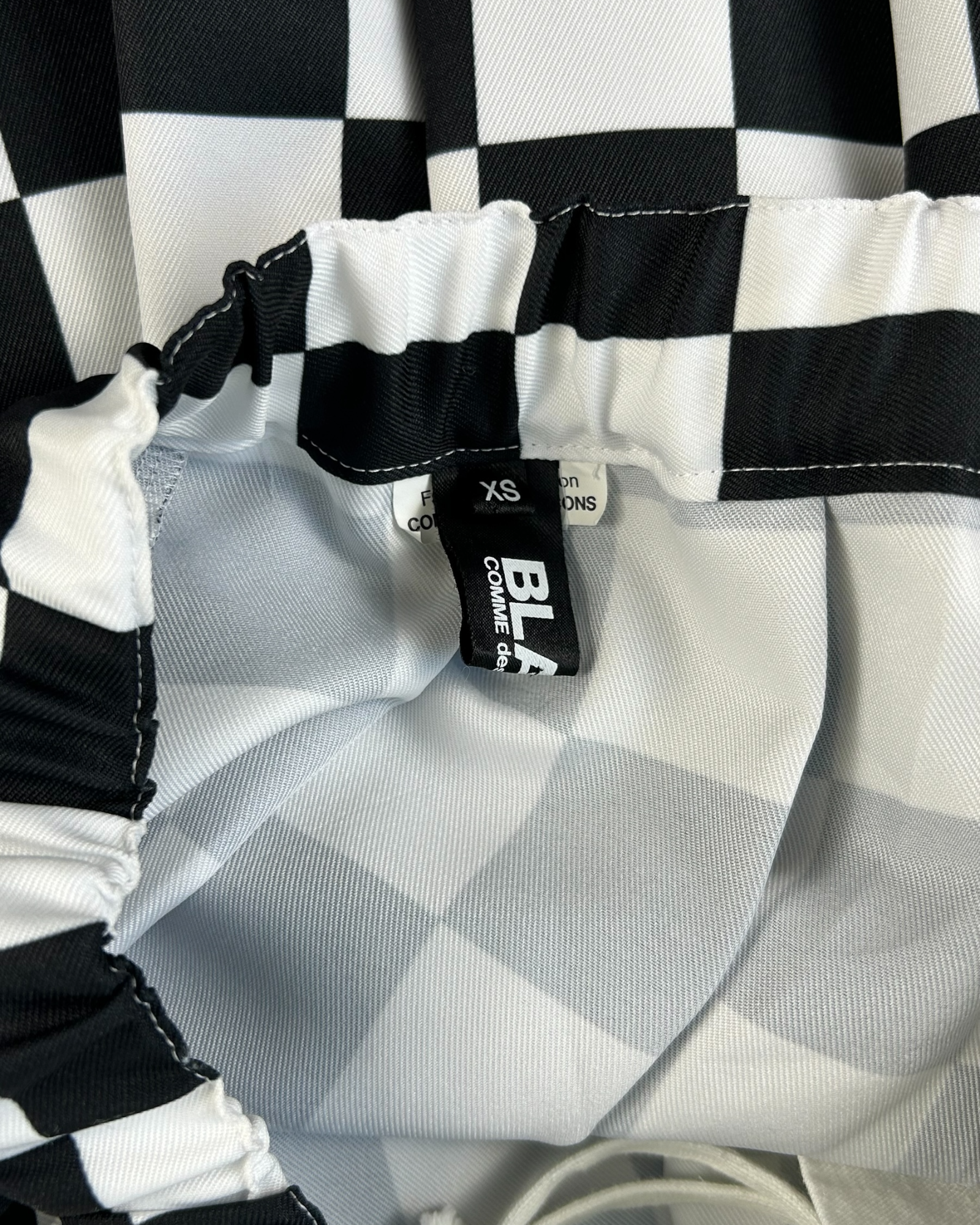 COMME DES GARCONS BLACK Checkerboard A-Line Maxi Skirt