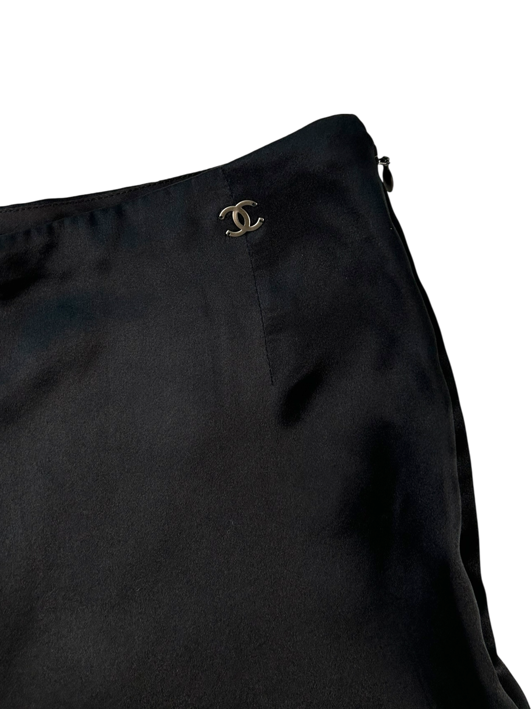 CHANEL F/W 2000 Silk Satin Straight Leg Pants