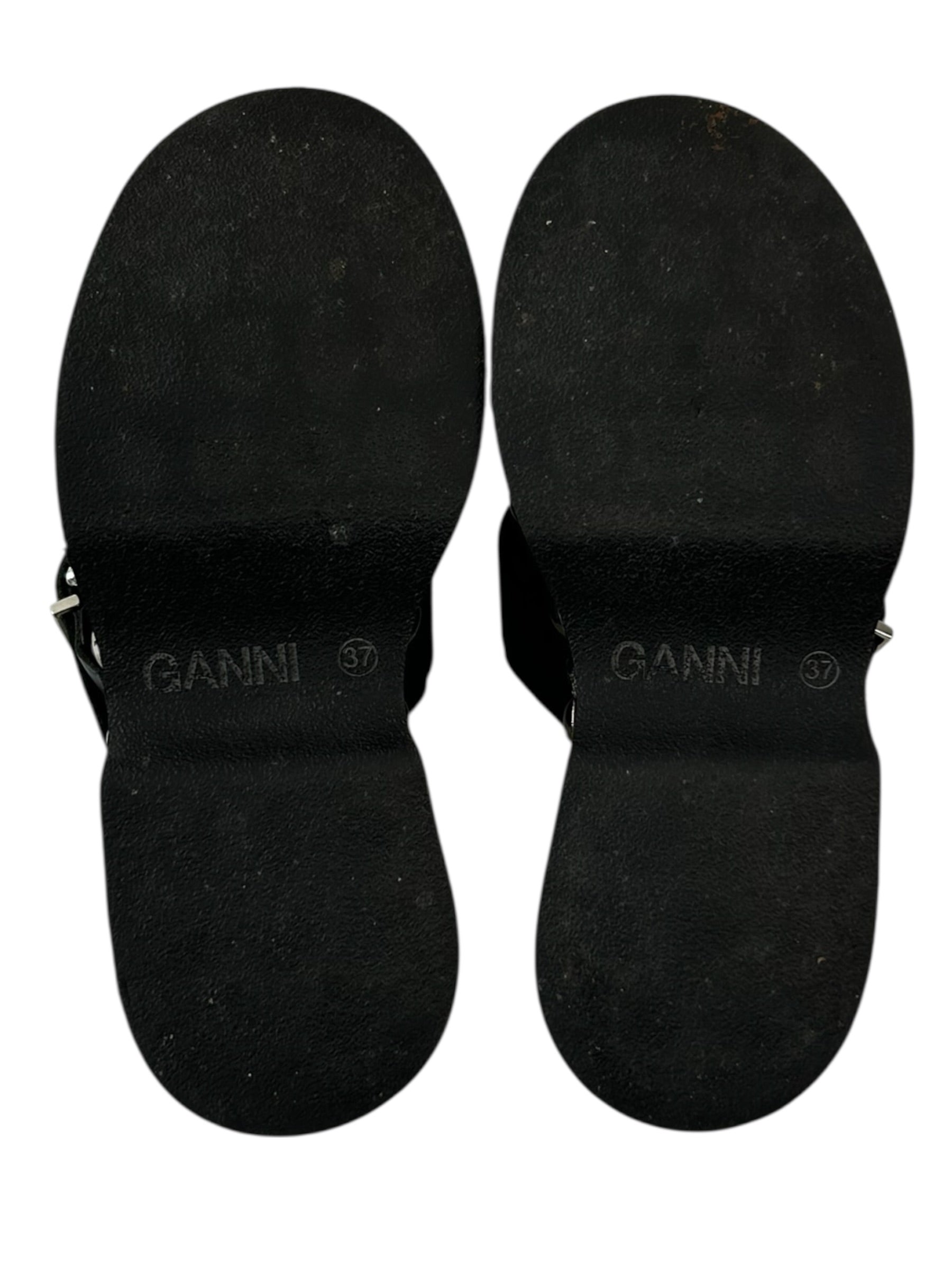 GANNI Leather Studded Clogs
