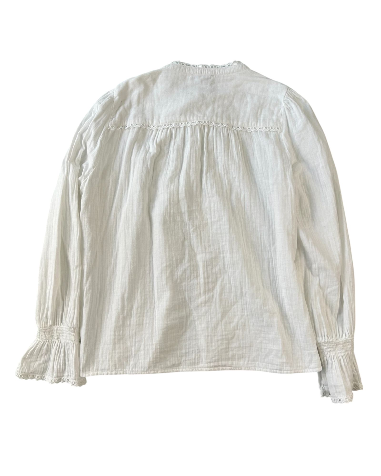 ME + EM (AS IS) Cotton Broderie Lace Long Sleeve Top