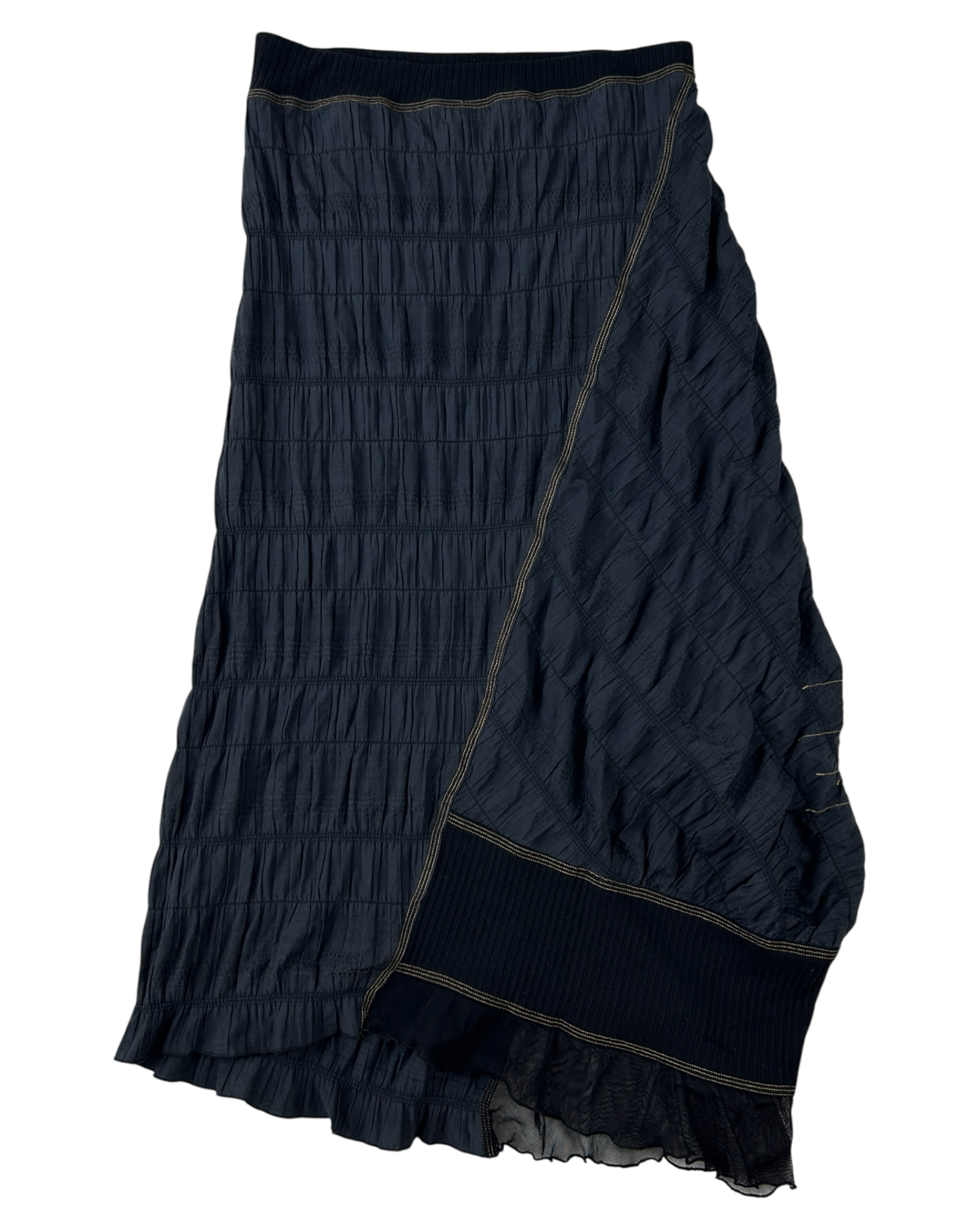 COP COPINE Crinkle Patchwork Maxi Skirt