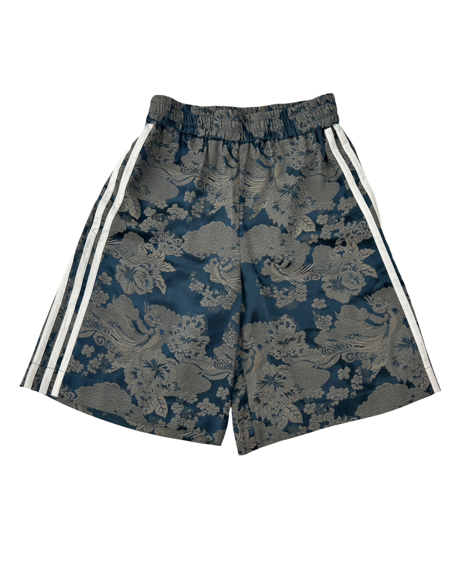 MUSE THE LABEL 'Seb' Dragon Jacquard Satin Shorts